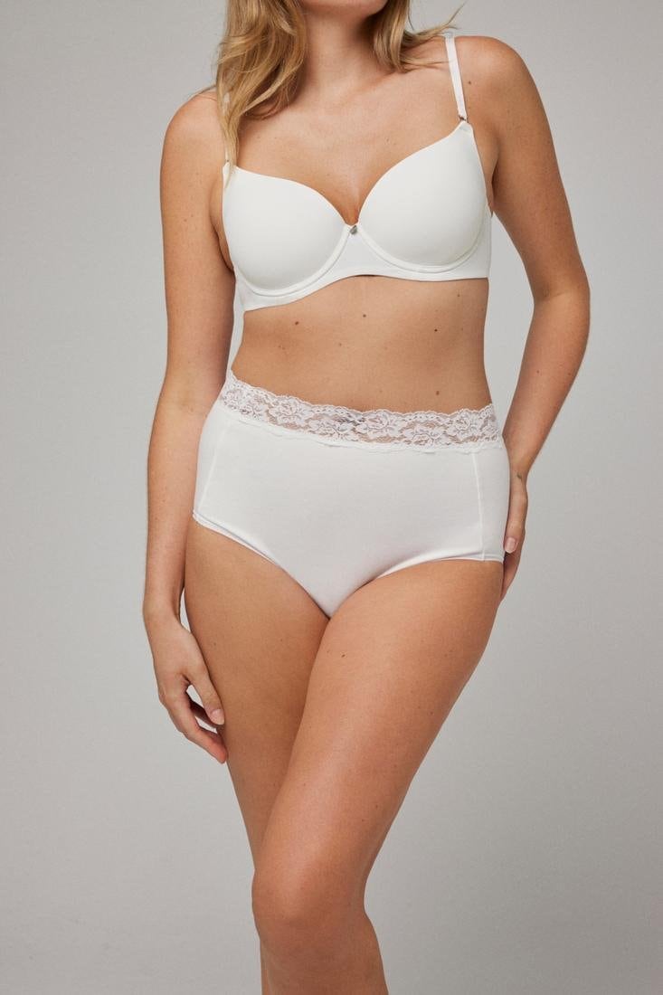 YSABEL MORA Shapingslip 3er Pack,  Baumwollmix, elastisch, leichter Shape-Effekt, Spitze