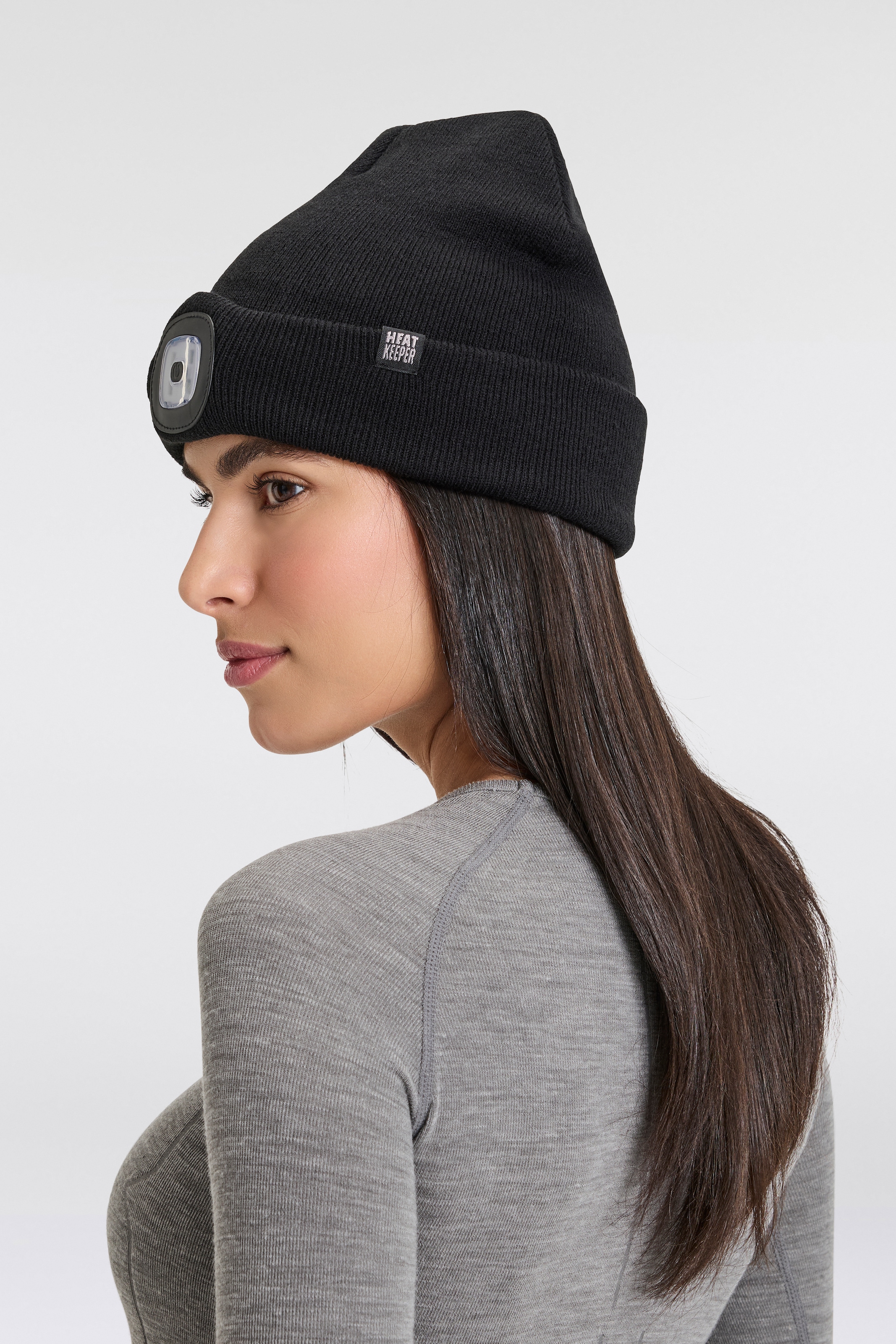 Heatkeeper Strickmütze »MEN THERMAL BEANIE+LED LIGHT RECHARGE« wiederaufladbarer, abnehmbaren LED-Leuchte für die dunkle Jahreszeit