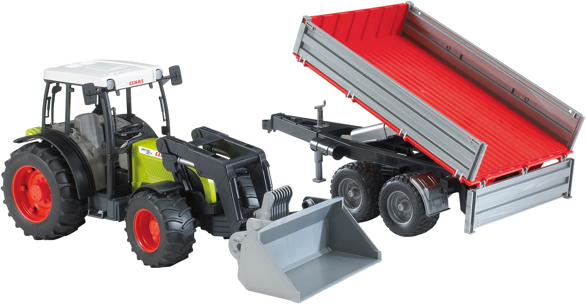 Bruder® Spielzeug-Traktor »Claas Nectis 267 F Frontlader mit Bordwandkipper (02112)«, Made in Europe