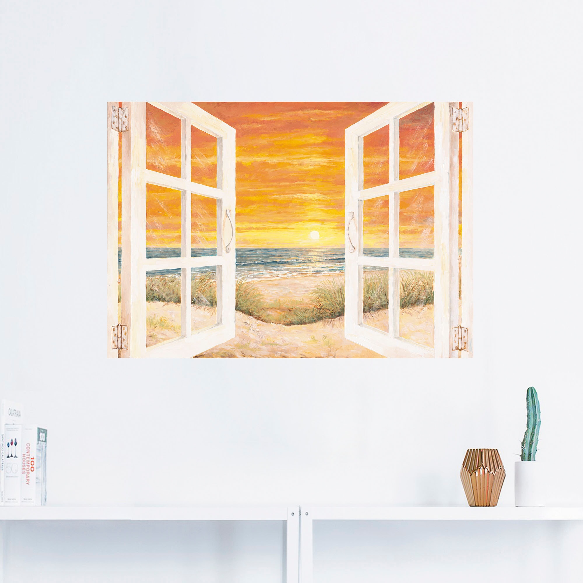Artland Wandbild »Fenster zum Meer«, Meer Bilder, (1 St.), als Alubild, Outdoorbild, Leinwandbild, Wandaufkleber, versch. Größen