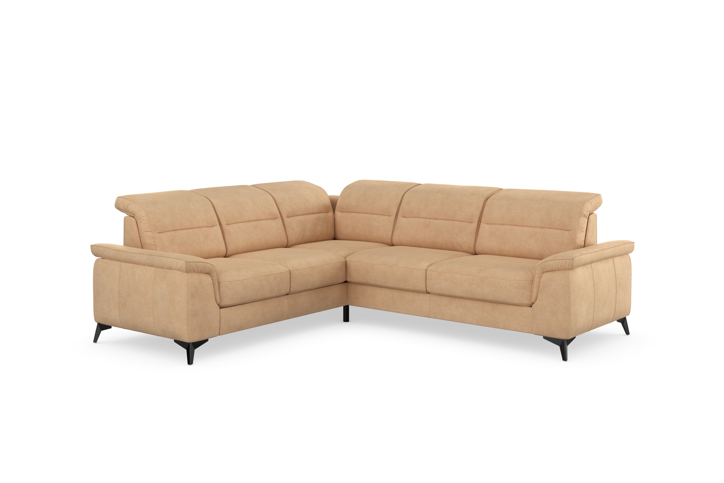 sit&more Ecksofa »Sinatra L-Form«, optinal mit Kopfteilverstellung und Armteilfunktion, Metallfüße