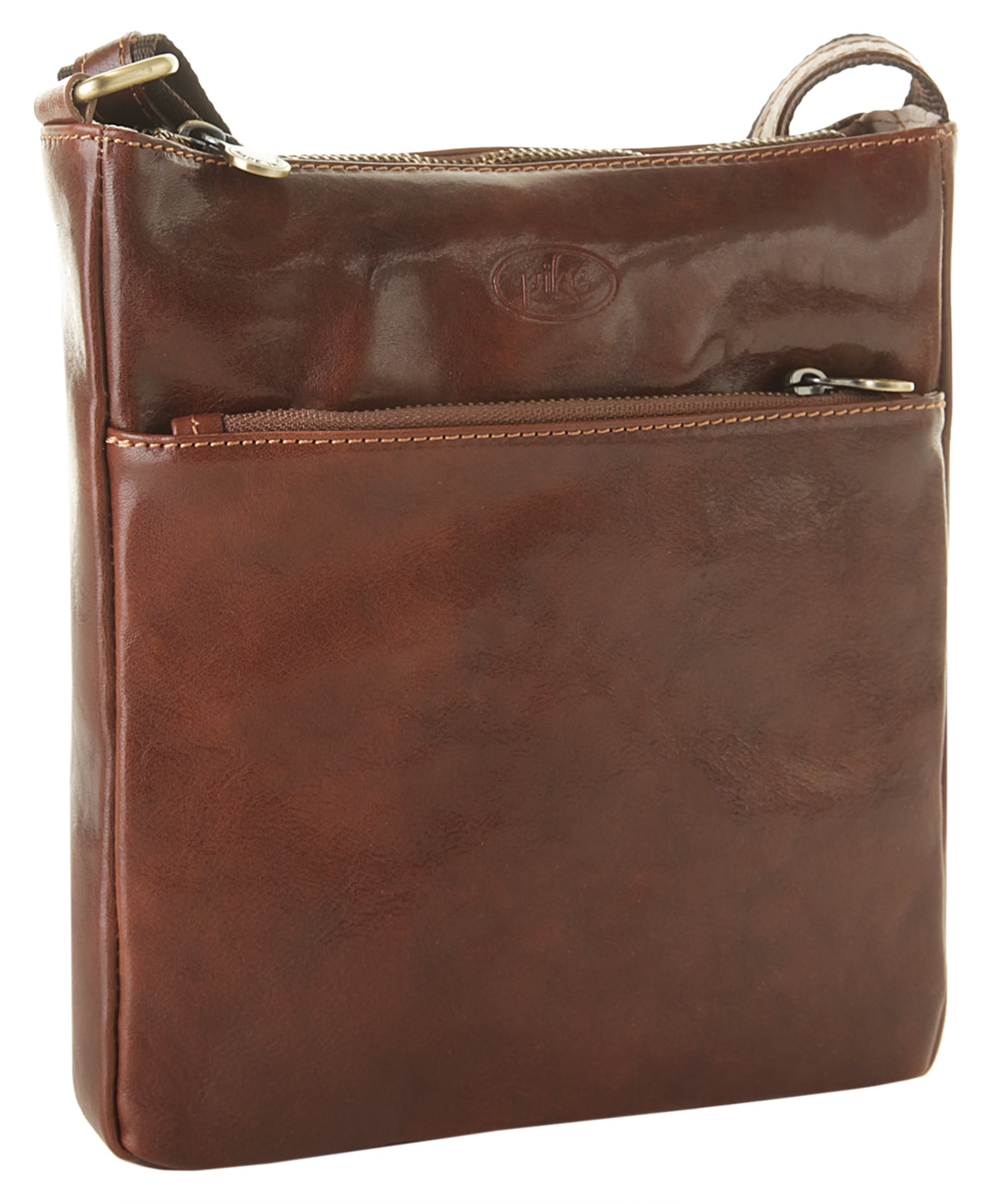 Piké Umhängetasche echt Leder, Made in Italy