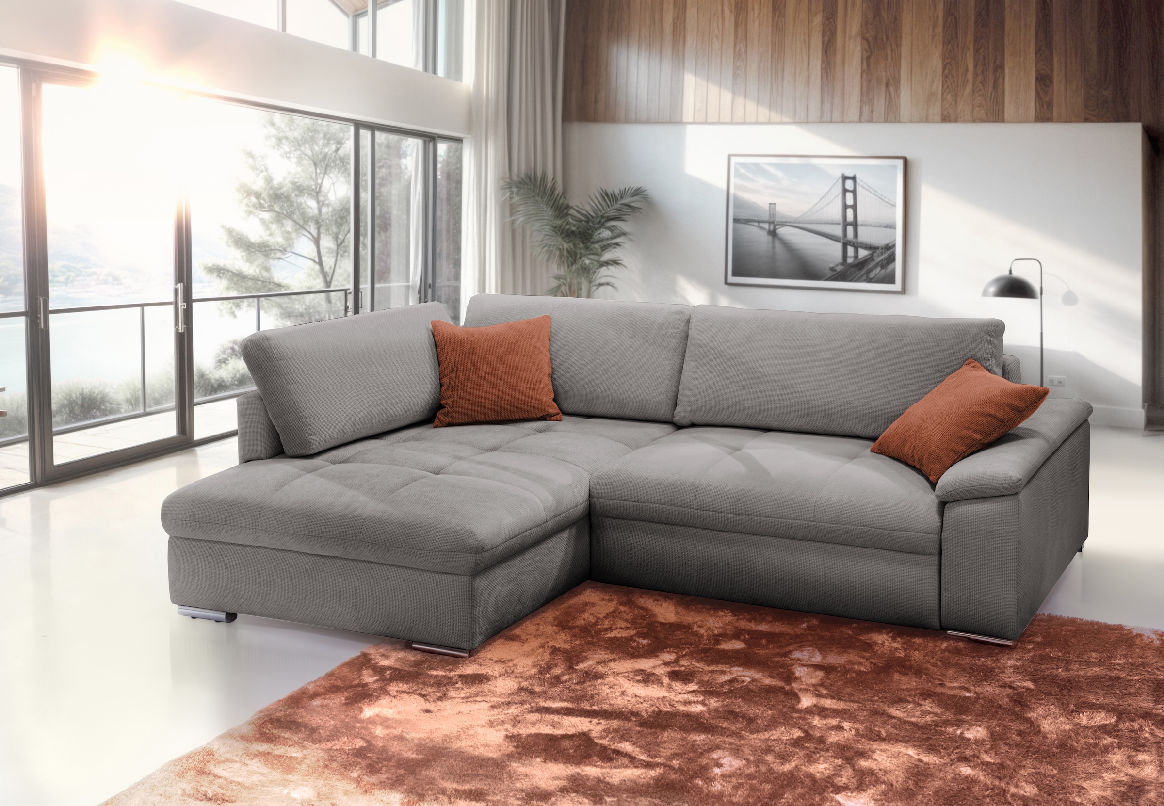 exxpo - sofa fashion Ecksofa »Casa Grande inkl. Bettfunktion, Bettkasten, b günstig online kaufen