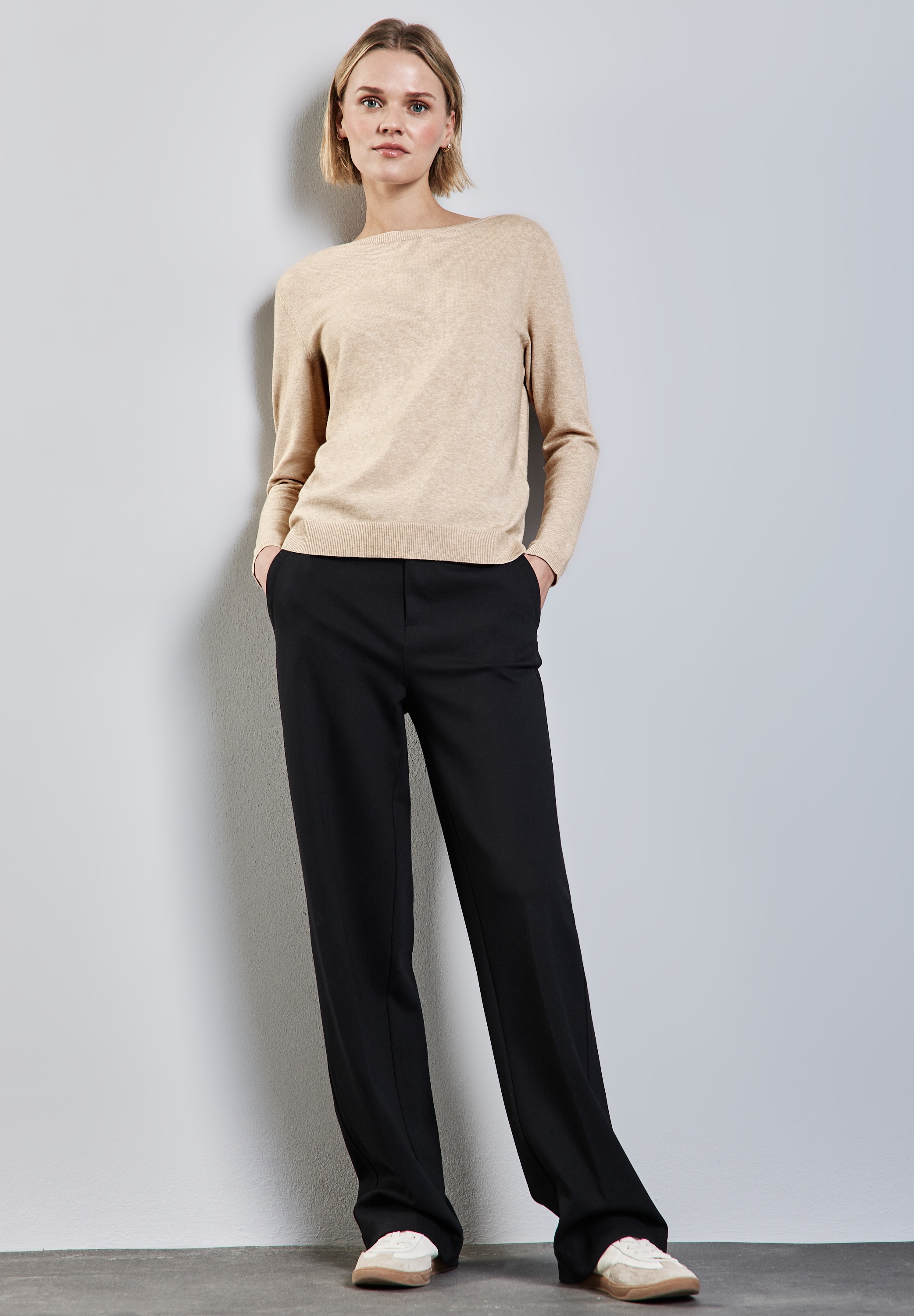 STREET ONE Strickpullover, mit Rippbündchen