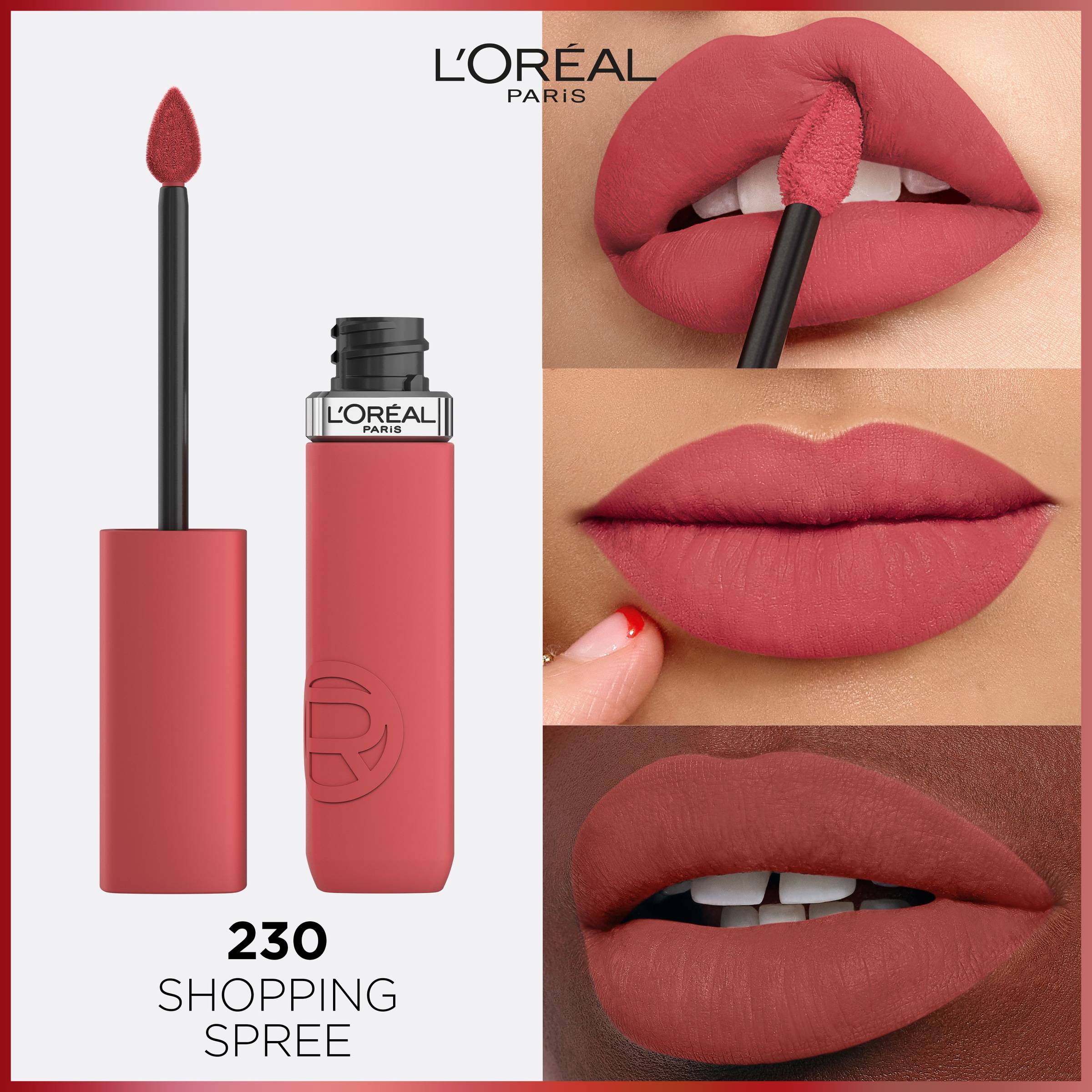 L'ORÉAL PARIS Lippenstift »L'Oréal Paris Infaillible Matte Resistance Nude«, mit natürlichen Inhaltstoffen