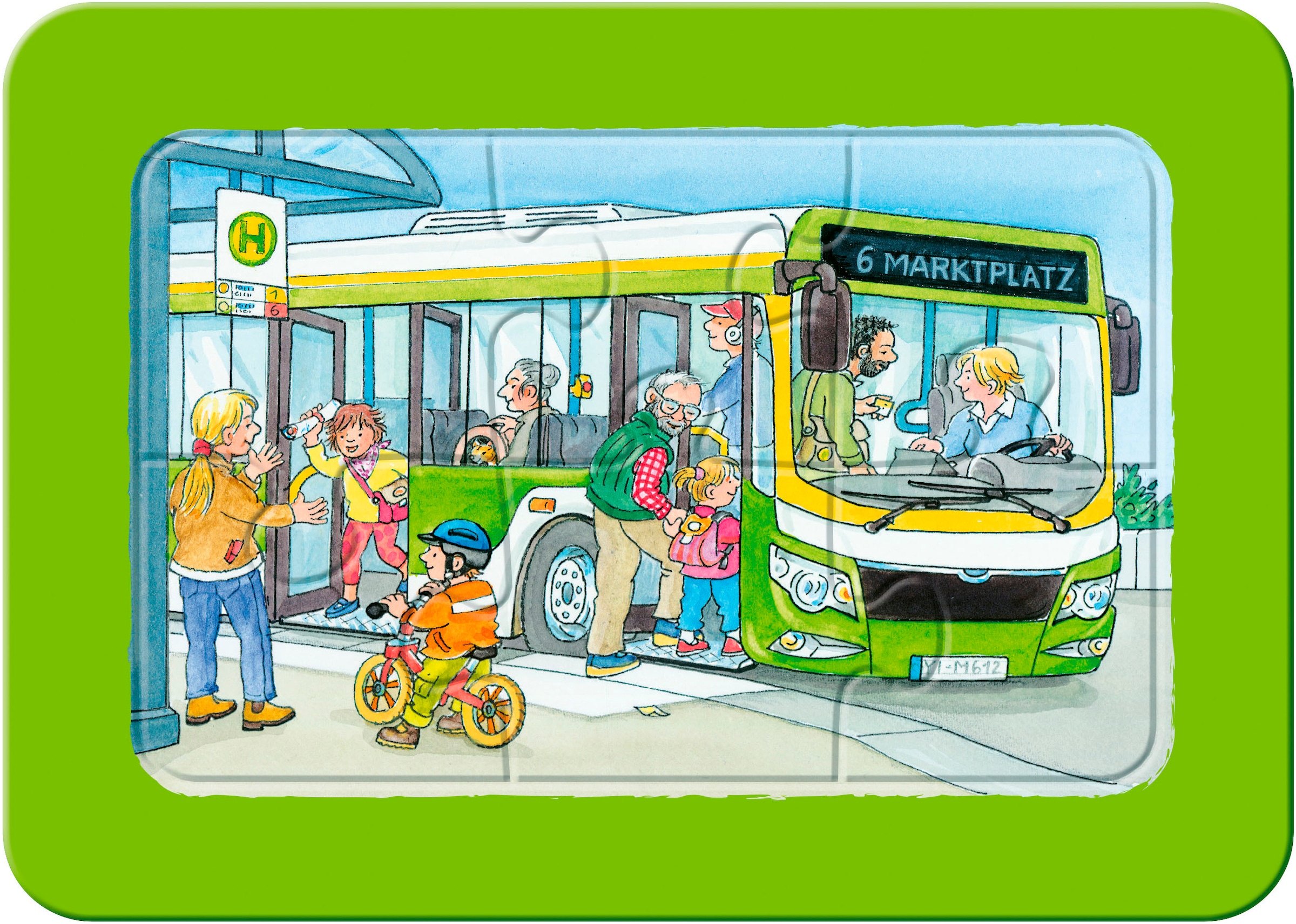 Ravensburger Rahmenpuzzle »Wieso? Weshalb? Warum? Unterwegs mit Bus, Bahn und Flugzeug«, Made in Europe