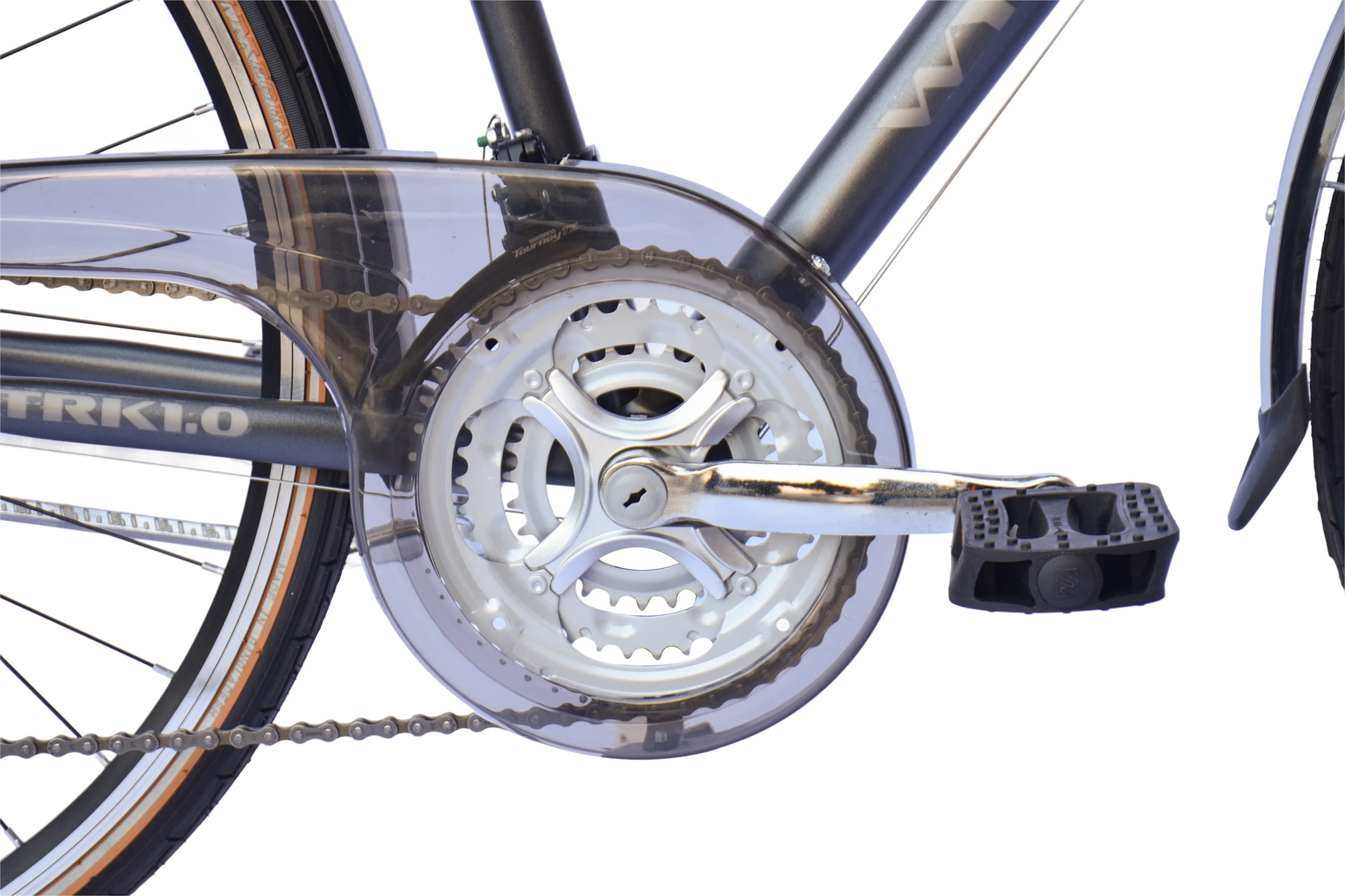 WYNN Trekkingrad »Trekkingrad 28 Zoll Shimano Tourney 21 Gang TRK1.0 Federgabel Weiß« 21 Gang Shimano Tourney Schaltwerk