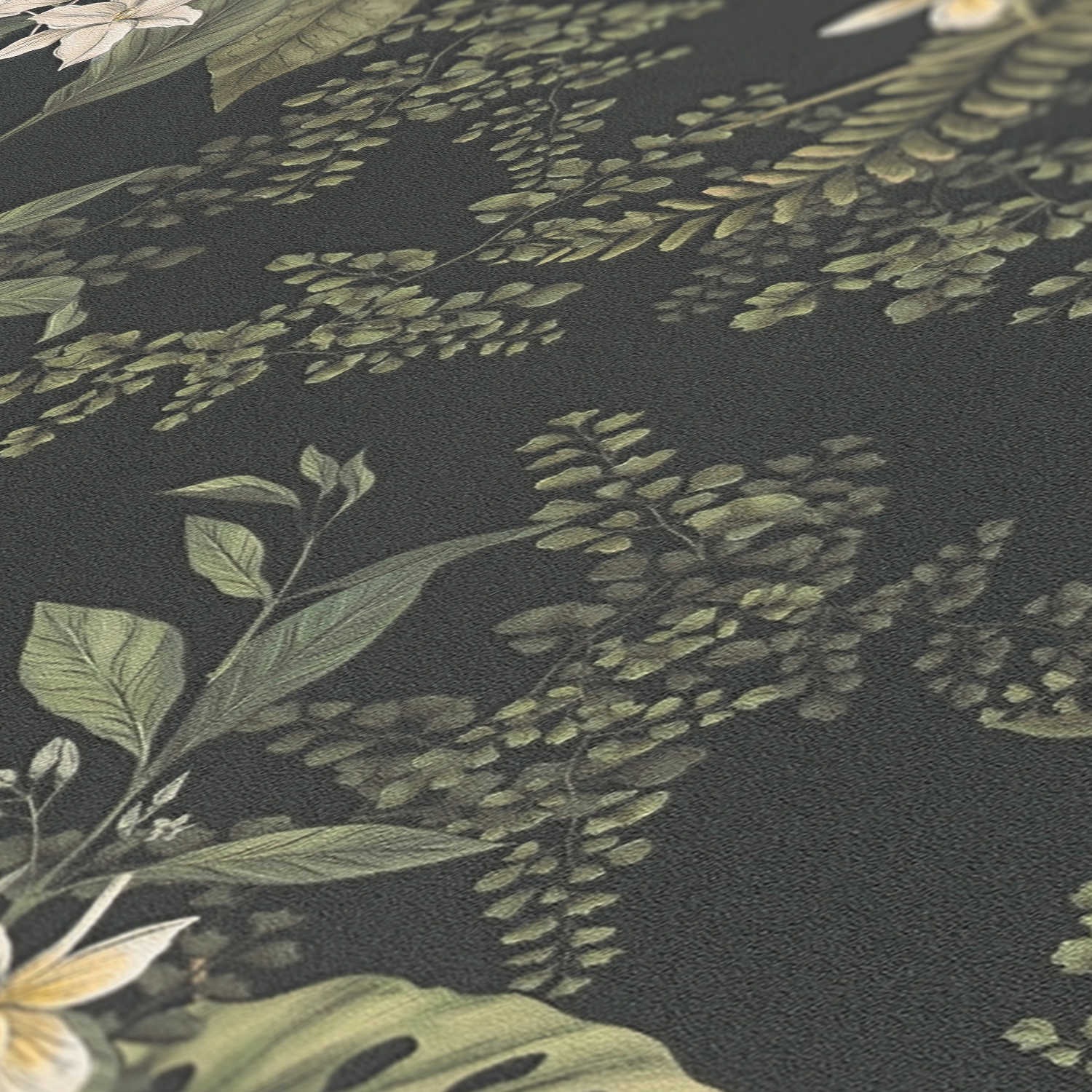 living walls Vliestapete »Drawn Into Nature Pflanzen-Tapete Mustertapete Floral Natur«, matt, Vliestapete Blätter für Schlafzimmer Küche Wohnzimmer Pflanzen Design