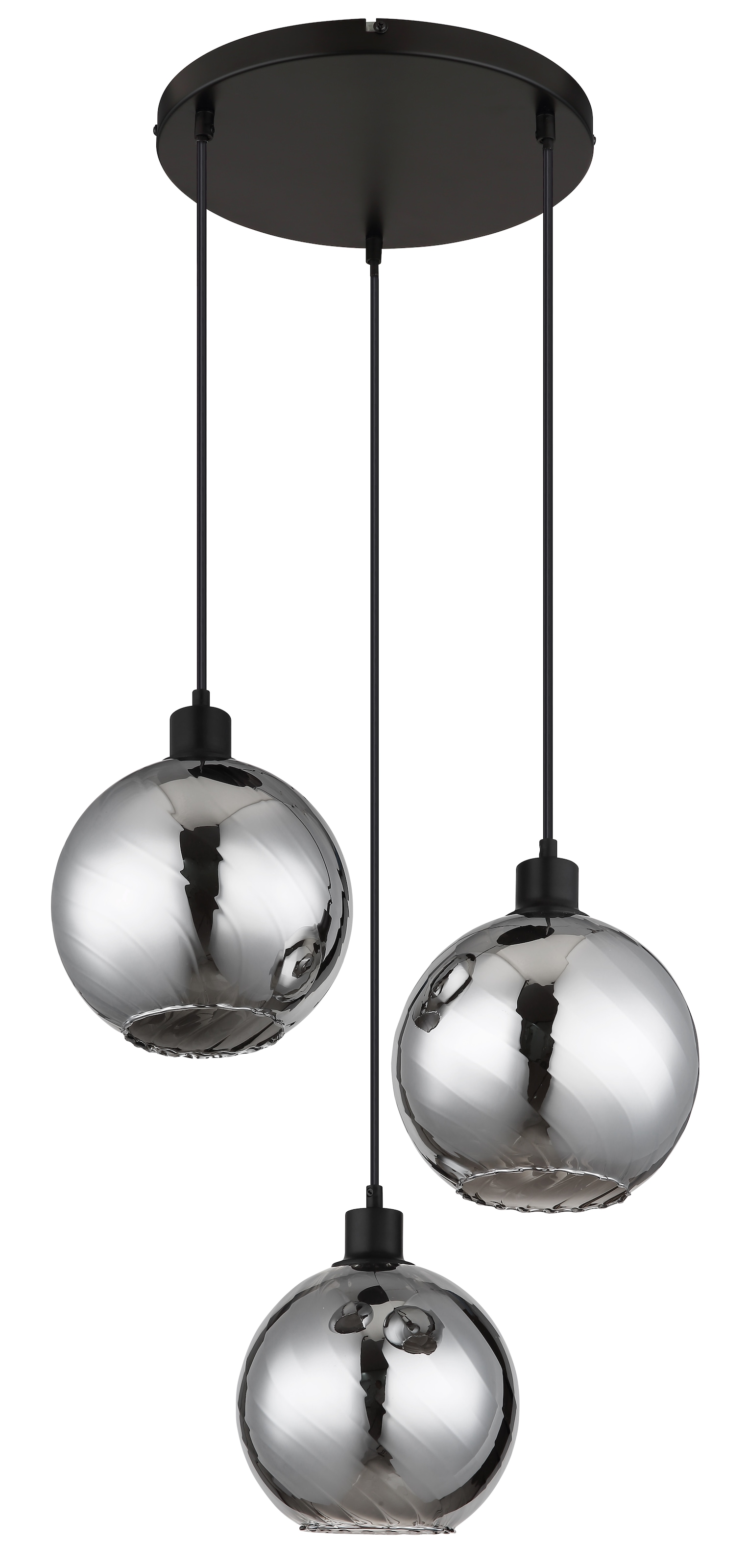 NOWA Hängeleuchte »ULF« E27 1 Stk. Hängelampe schwarz Kugeln Esstisch Wohnzimmer