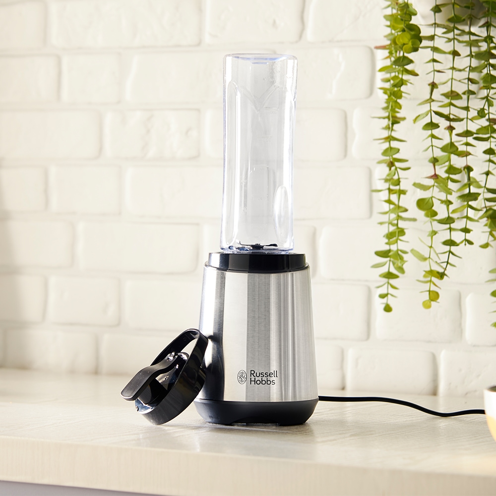 RUSSELL HOBBS Smoothie-Maker »Mix & Go Smoothie Maker 23472-56«, 300 W, 600 ml Mixbehälter, spülmaschinenf., Edelst., Power Motor 23.500 U/min