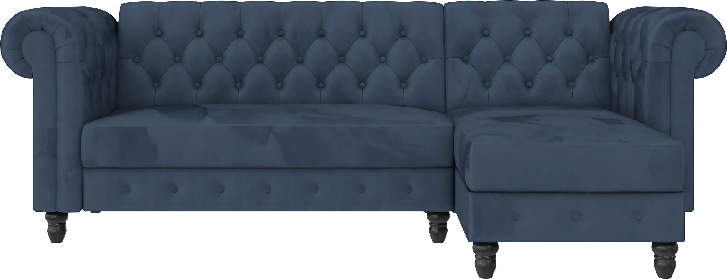 Dorel Home Ecksofa »Felix, L-Form, 241 Cm (Liegefl.108x195 Cm), Recamiere Tauschbar, « Verstellb. Rückenlehne, Bett-Funktion, Velours, Kunstleder,