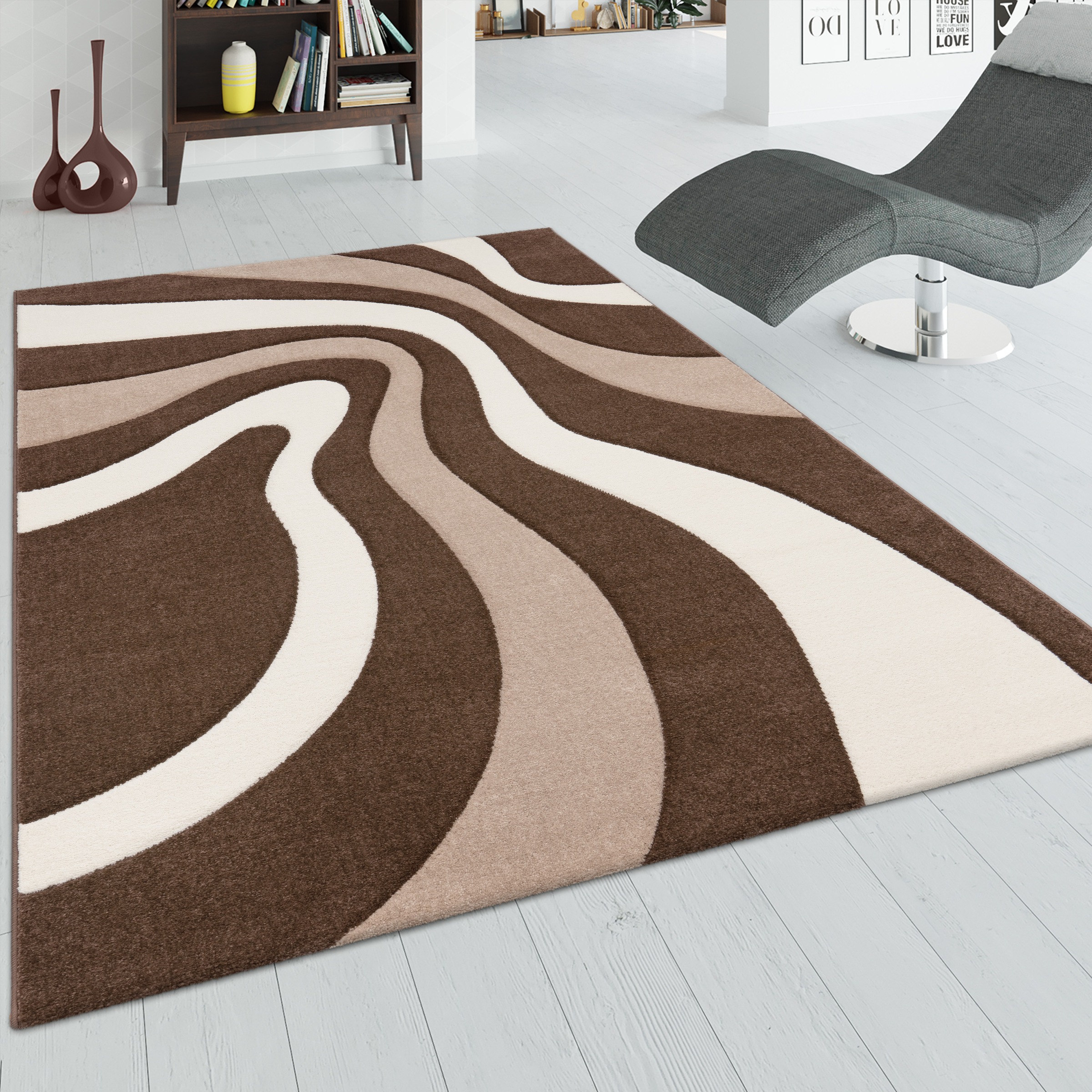 Paco Home Teppich »Diamond 760«, rechteckig, 18 mm Höhe, Kurzflor, 3D-Desig günstig online kaufen