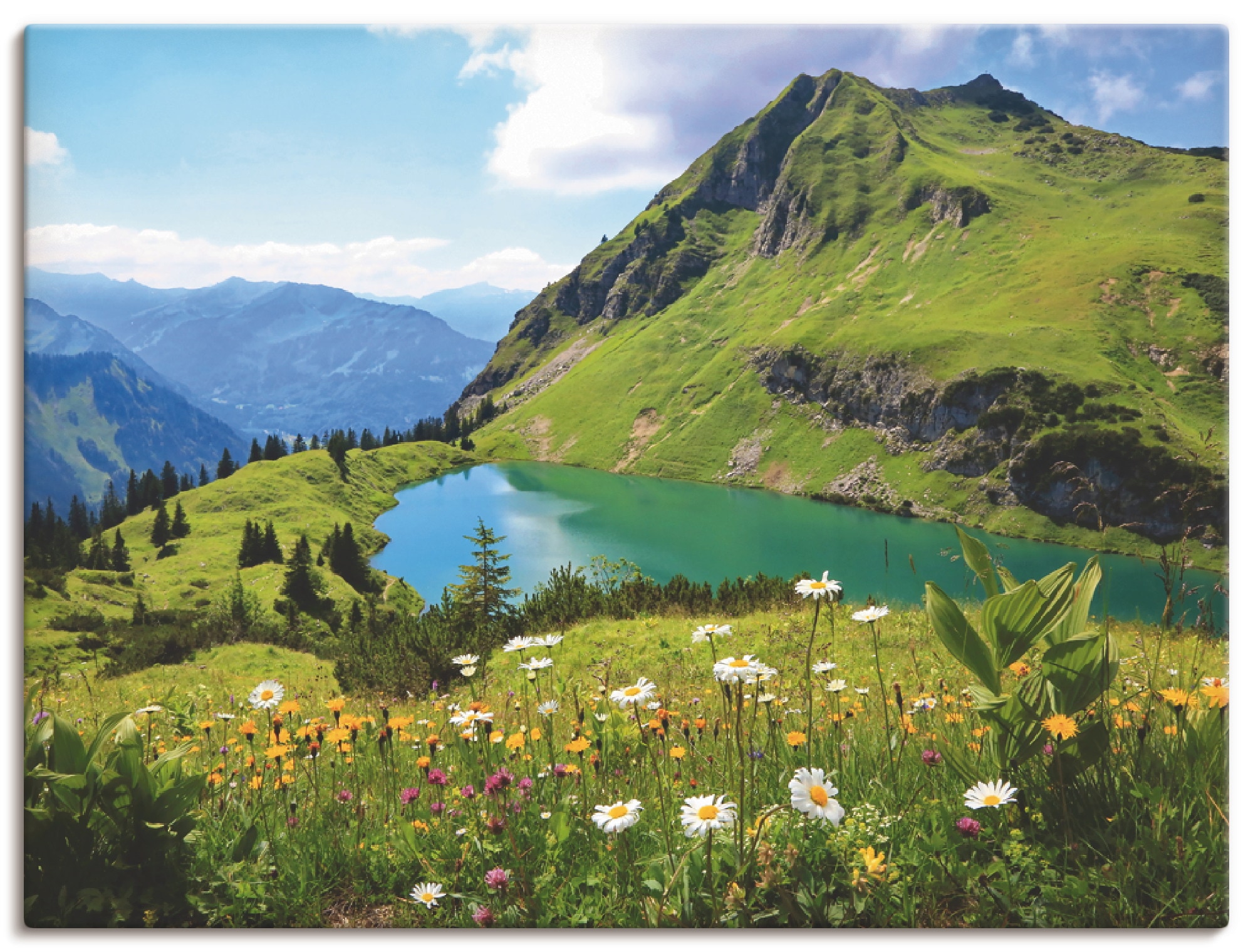 Artland Wandbild »Seealpsee«, Berge, (1 St.), als Leinwandbild, Poster, Wan günstig online kaufen