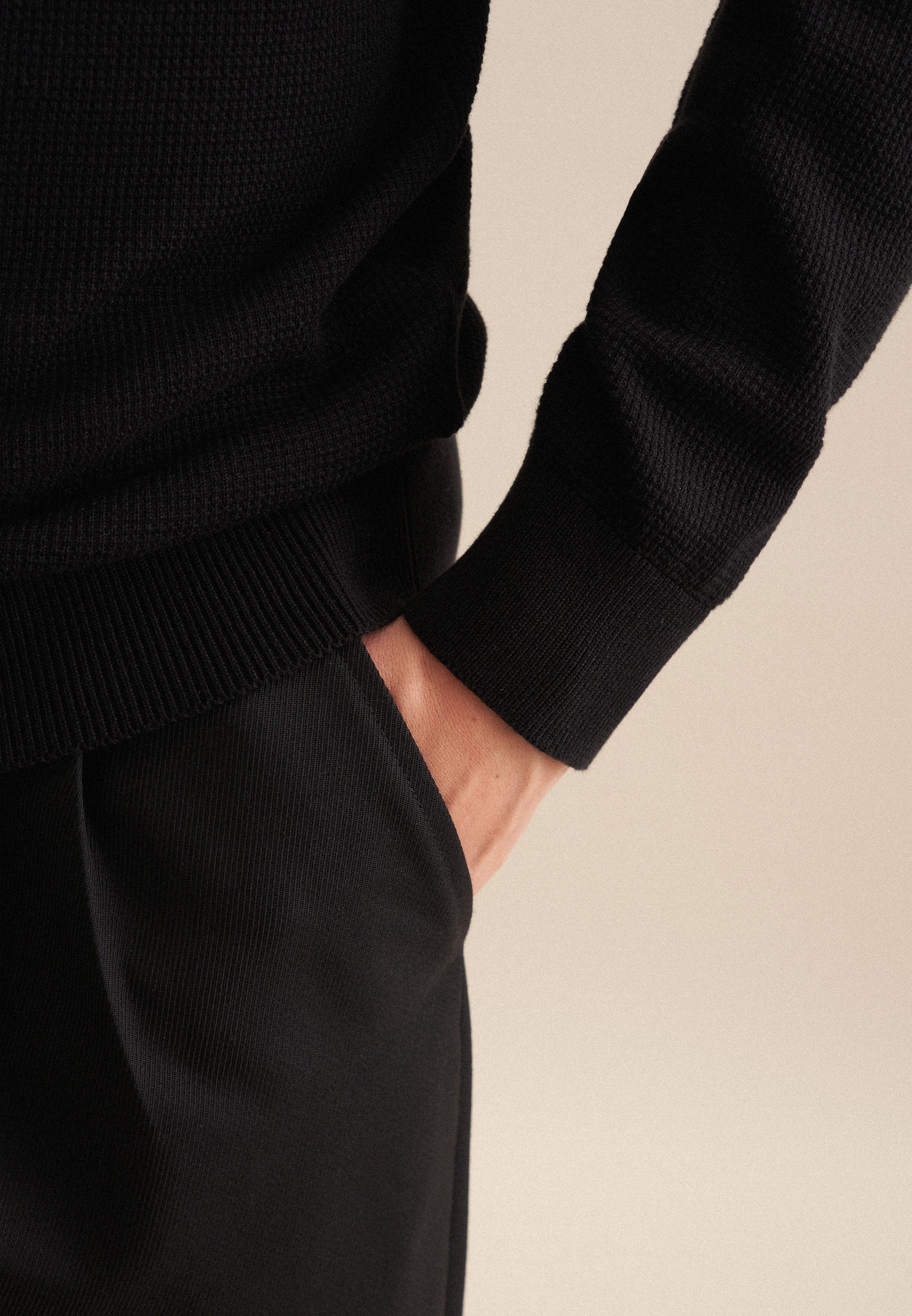 seidensticker Strickpullover »Schwarze Rose«, 1/1 Rundhals