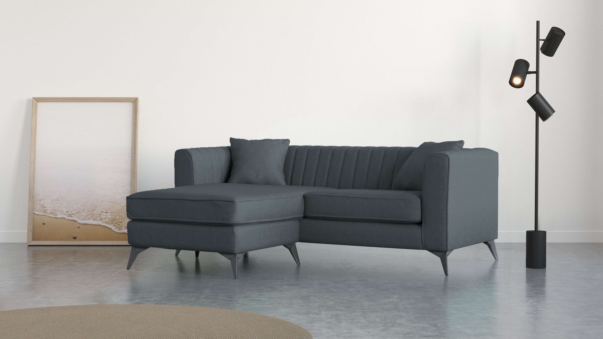 Places of Style Ecksofa »MATTHEW L-Form ideal für kleine Räume, Maße B/T/H: günstig online kaufen