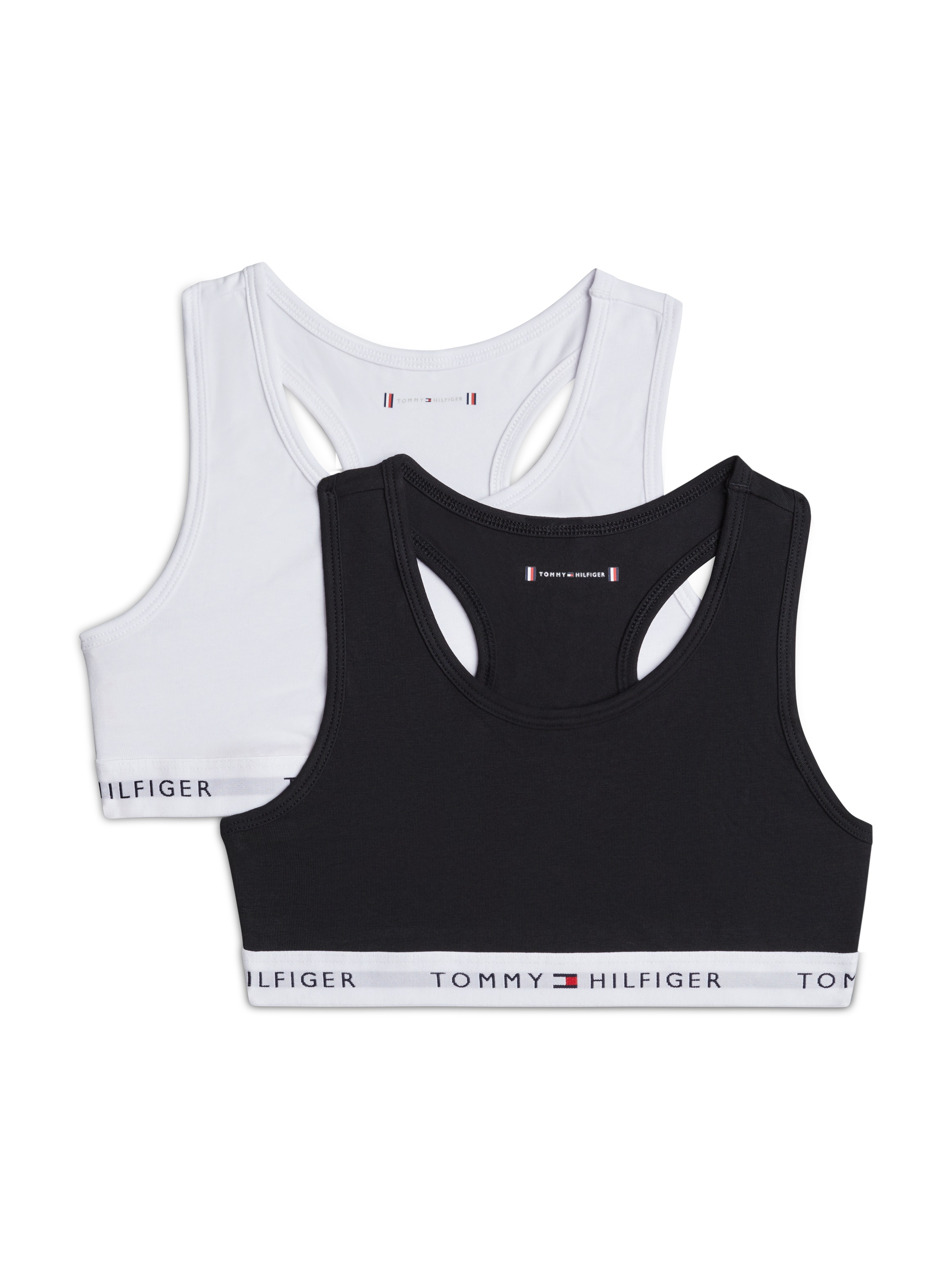 TOMMY HILFIGER UNDERWEAR Teenie-BH »2 PK BRALETTE mit elastischem Bund im 2er-Pack« Packung, 2er, unifarben, casual, körpernah, Baumwollmix...
