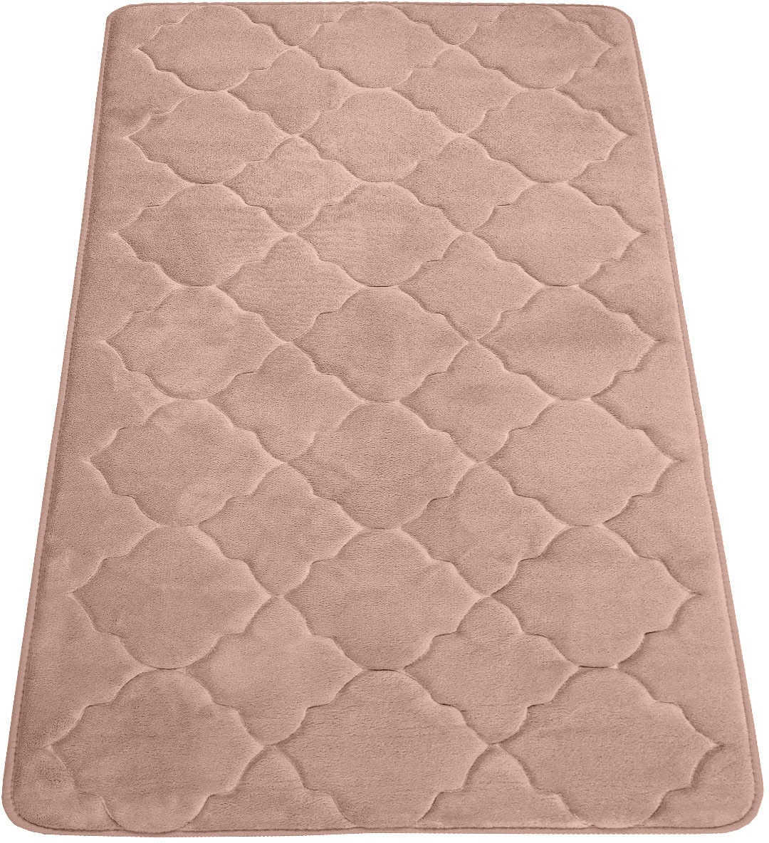 Paco Home Badematte »Corby 251, Memory-Schaum Effekt«, rutschhemmend beschichtet, fußbodenheizungsgeeignet, Badteppich, Uni Farben, Ornamente, Hoch-Tief Effekt
