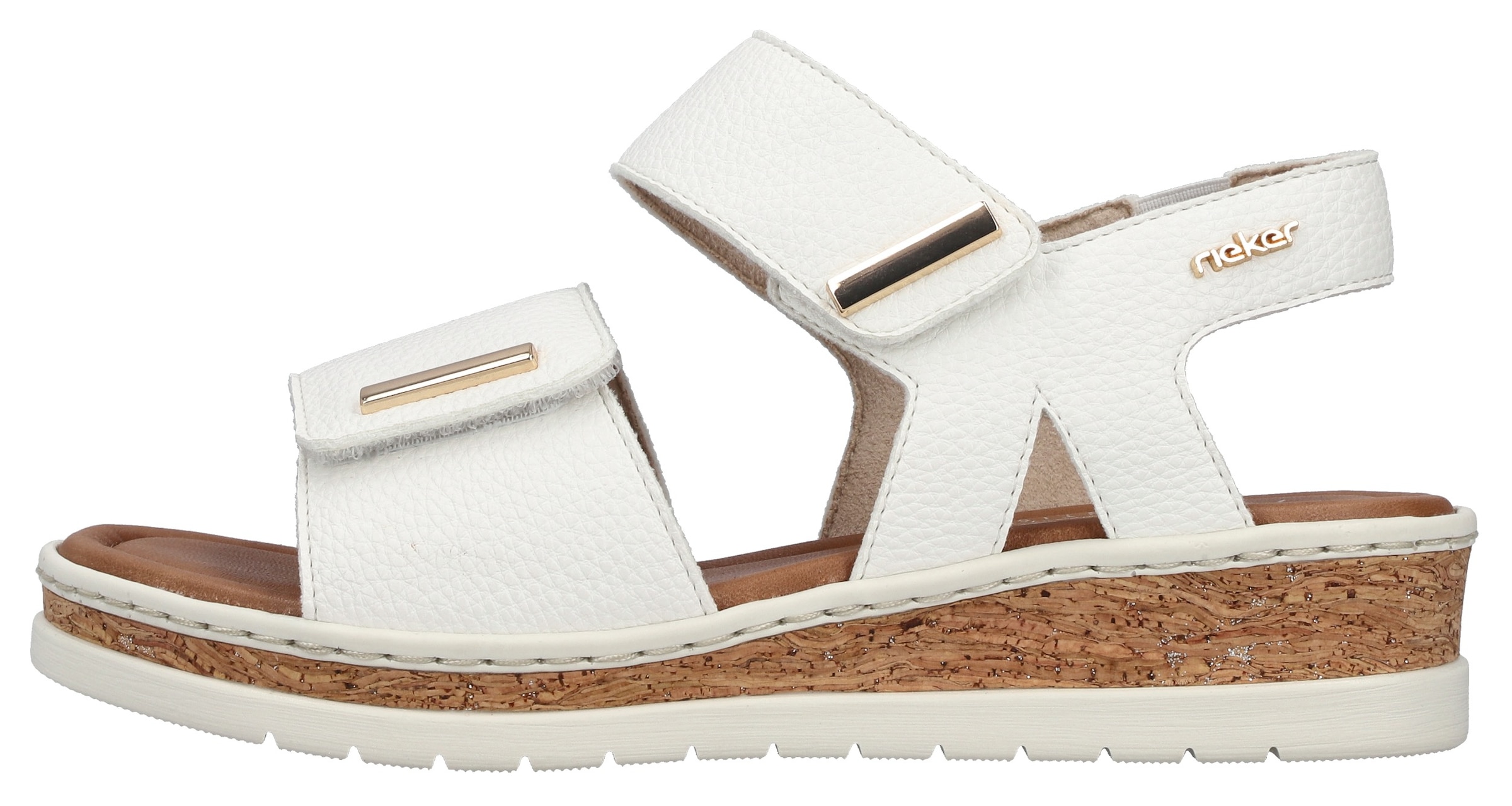 Rieker Keilsandalette  Sommerschuh, Keilsandalette, Plateausandale mit Klett