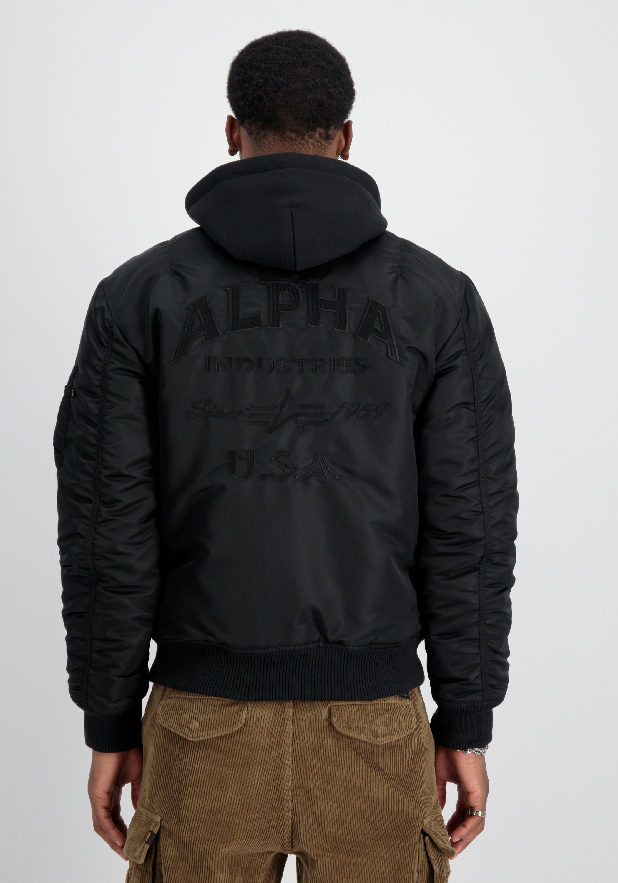 Alpha Industries Bomberjacke »Alpha Industries Men - Bomber Jackets MA-1 Zip Hood Back EMB«