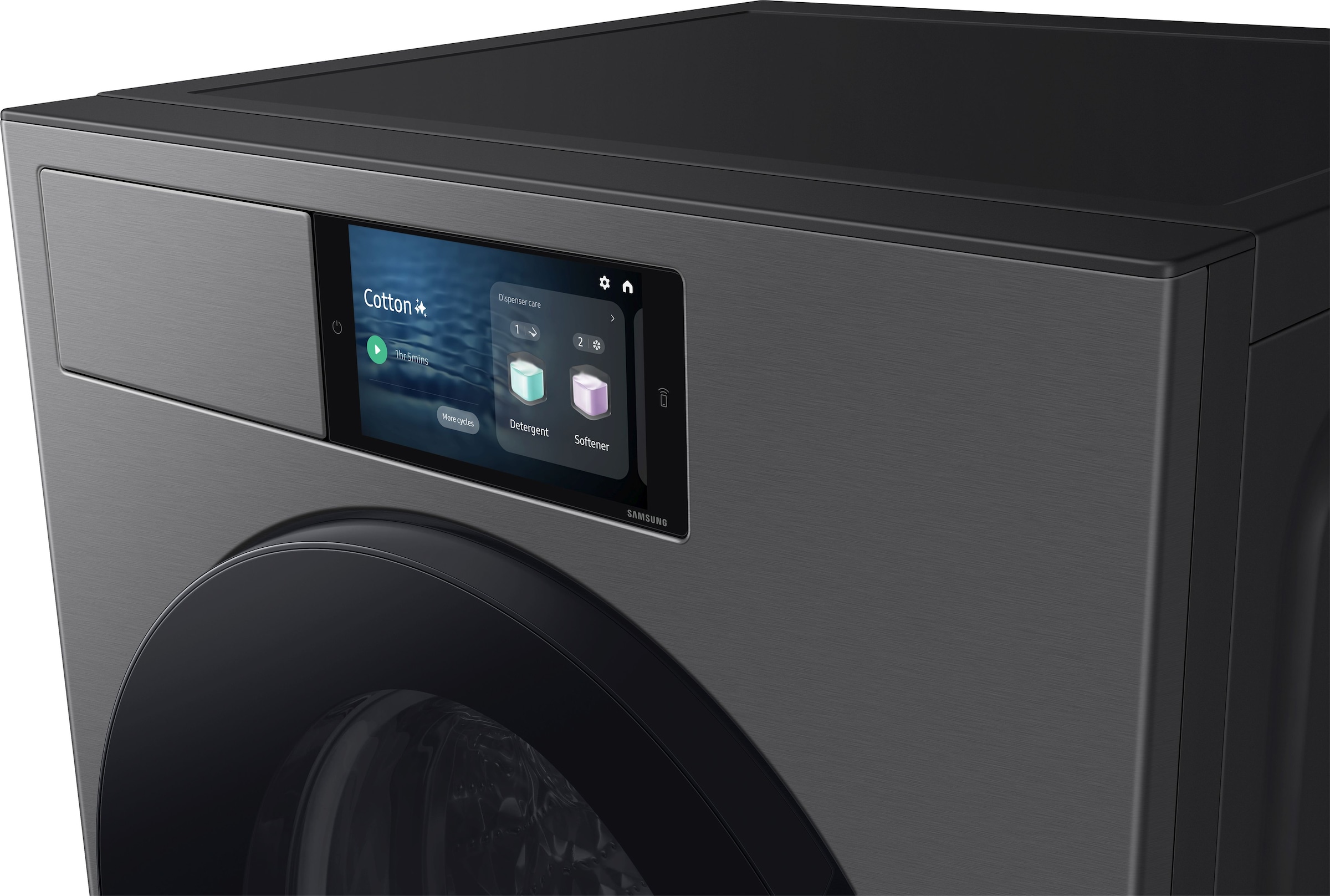 Samsung Waschmaschine »WF90F09C4S«, 9 kg, 1400 U/min, AI Wash mit automatischer Waschmitteldosierung