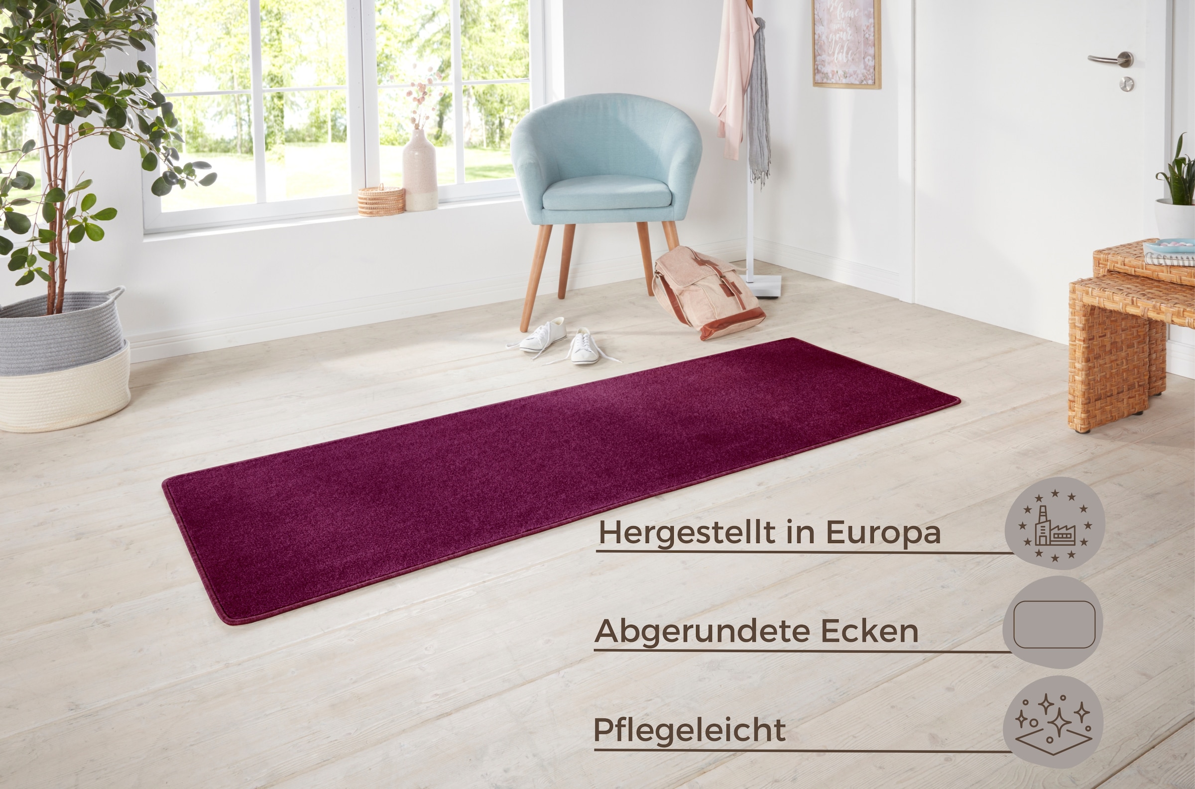 HANSE Home Teppich »Shashi«, rechteckig, 8,5 mm Höhe, Kurzflor, Unifarben, günstig online kaufen