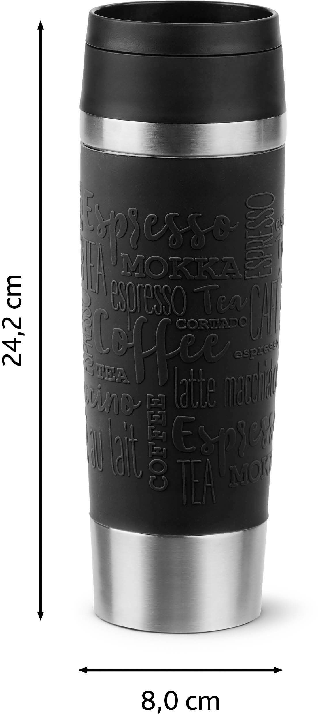 Emsa Thermobecher »Travel Mug Classic, mit 360°-Trinköffnung«, 4h heiß, 8h kalt - 360 ml / 6h heiß, 12h kalt - 500 ml, 100% dicht