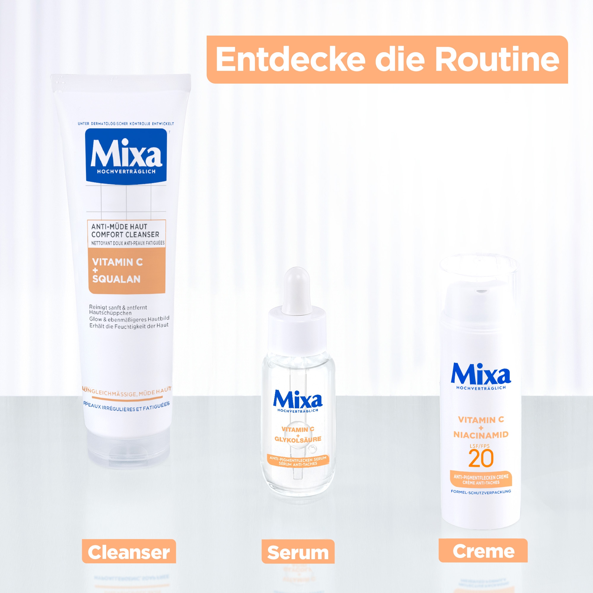 Mixa Gesichts-Reinigungsfluid »Mixa Anti-Müde Haut Comfort Cleanser«, mit hoher Wirkungskraft