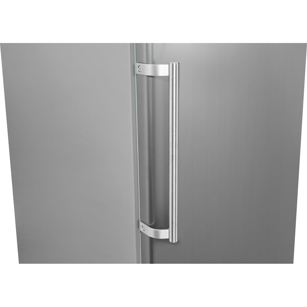 exquisit Kühlschrank »KS350-V-H-040E«, KS350-V-H-040E inoxlook, 173 cm hoch, 60 cm breit, 331 L Volumen