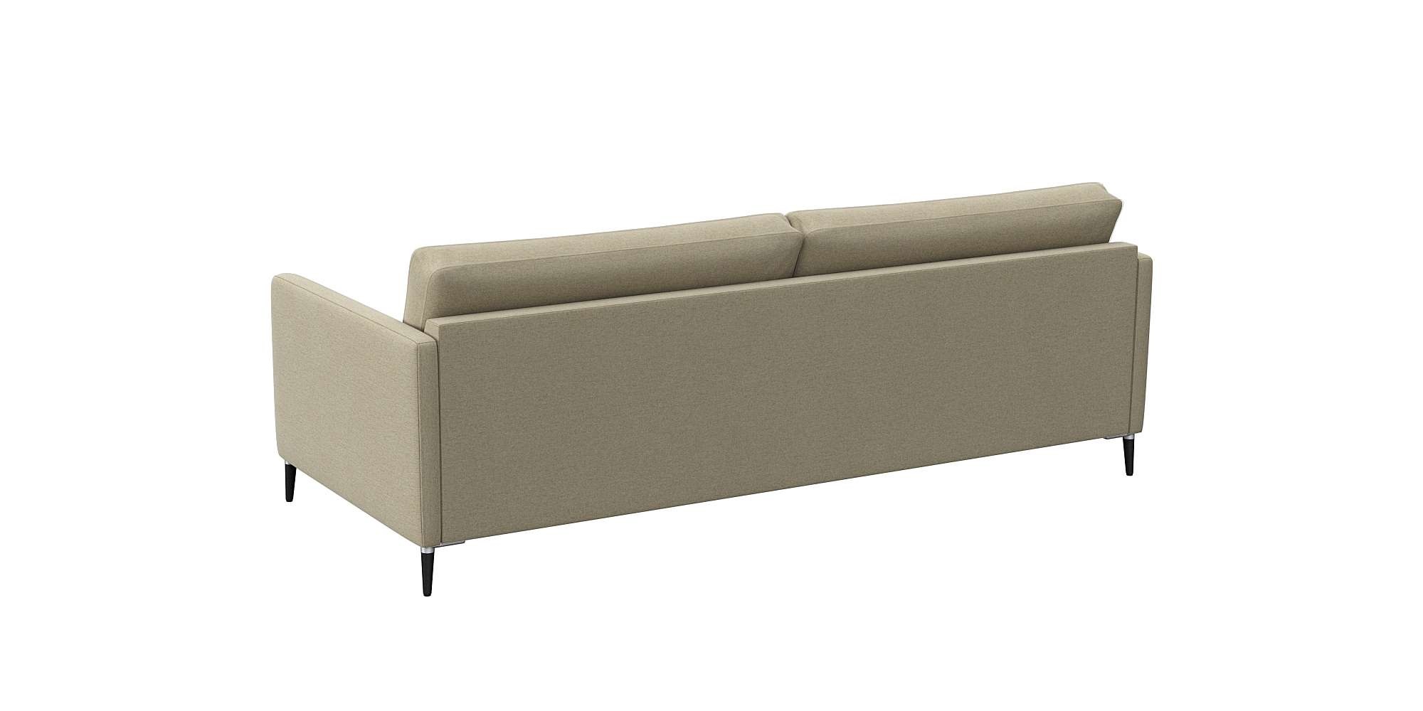 FLEXLUX 3-Sitzer »Fiore, super Sitzkomfort durch Kaltschaum im Sitz«, schmale Armlehnen, Füße Alu+schwarz
