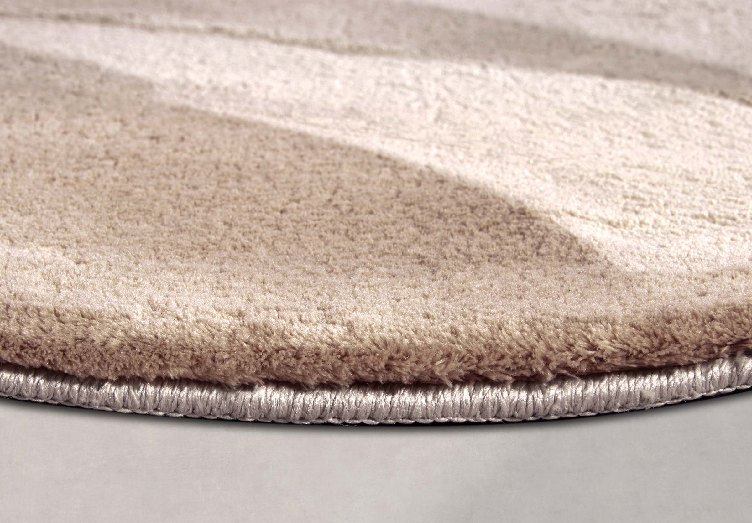 Villeroy & Boch Teppich »Leon«, rund, 15 mm Höhe, Langflor, Shaggy, einfarbig, flauschig, weich, glänzend, modern, uni
