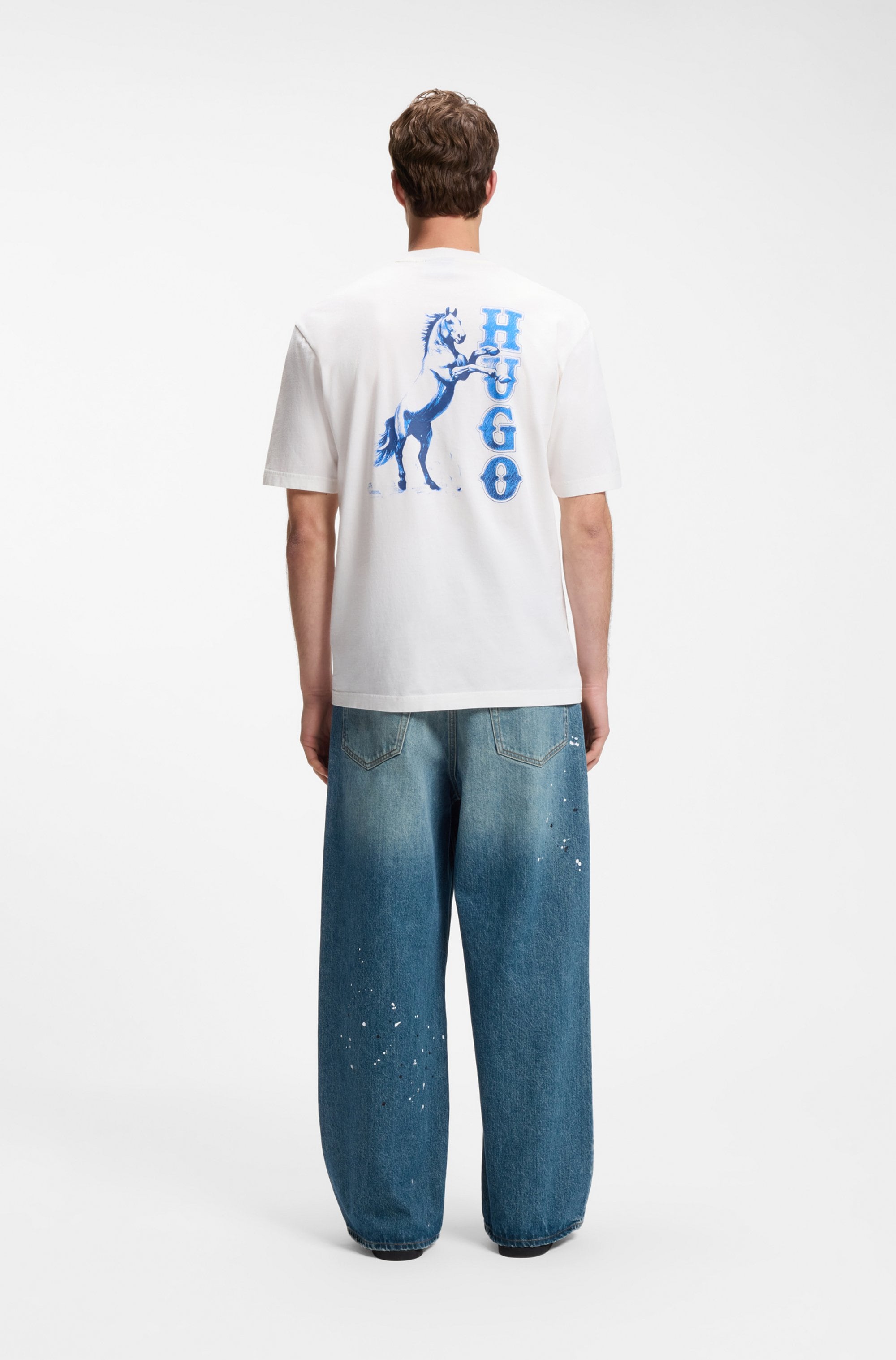 HUGO T-Shirt »Noxwash« Rundhalsausschnitt, Regular Fit, reine Baumwolle