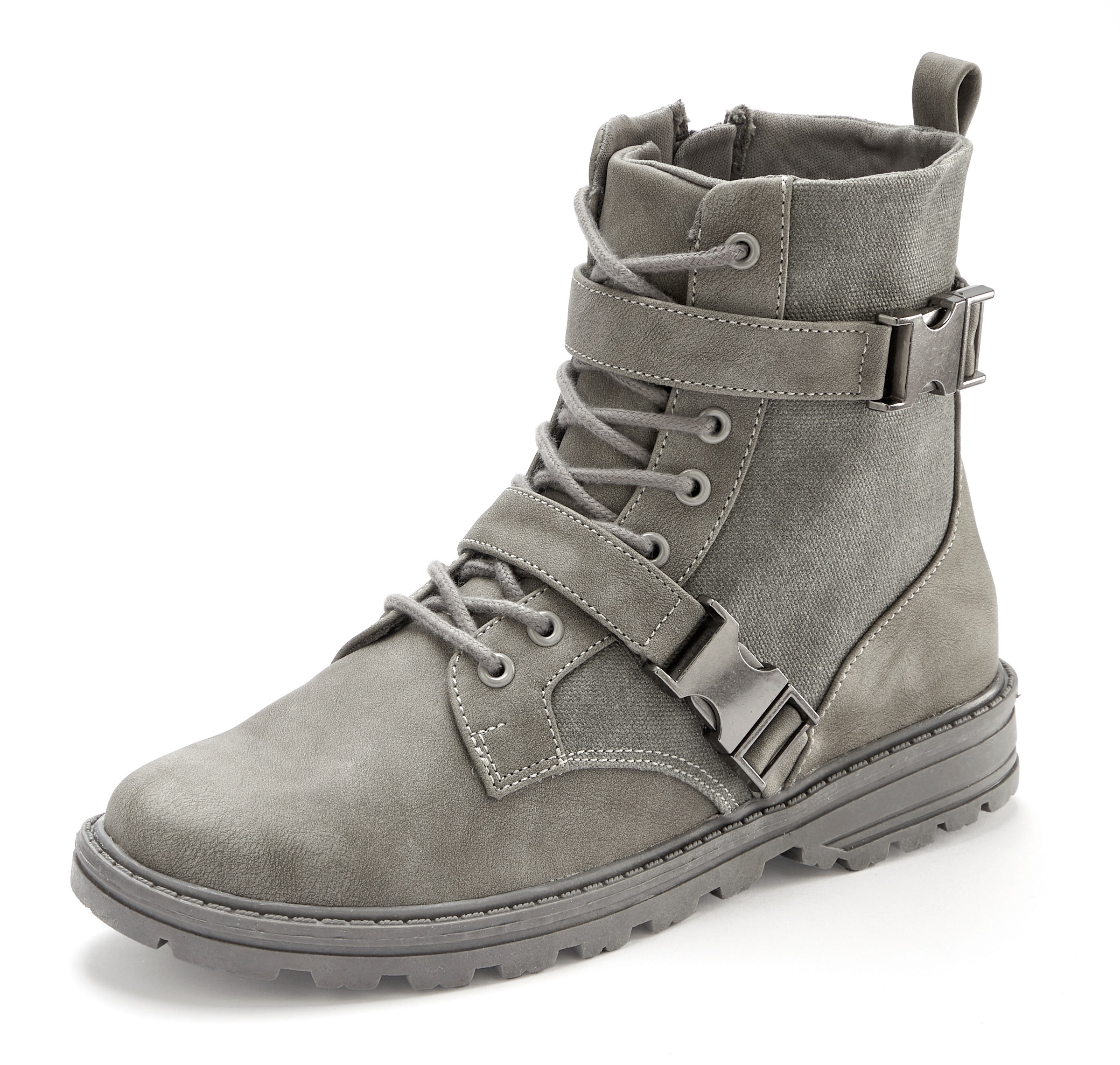 Vivance Stiefelette »Stiefel, Boots«, mit modischen Zierschnallen VEGAN