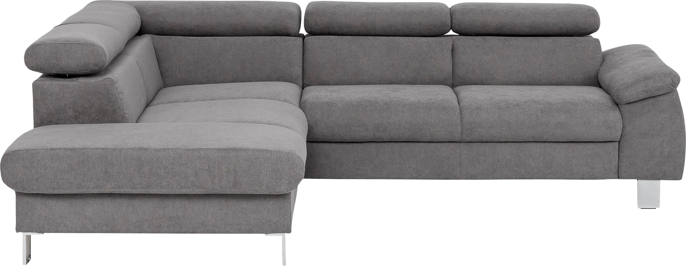 COTTA Ecksofa »Komaris L-Form, B: 249 cm« mit Kopfteilverstellung, optional günstig online kaufen