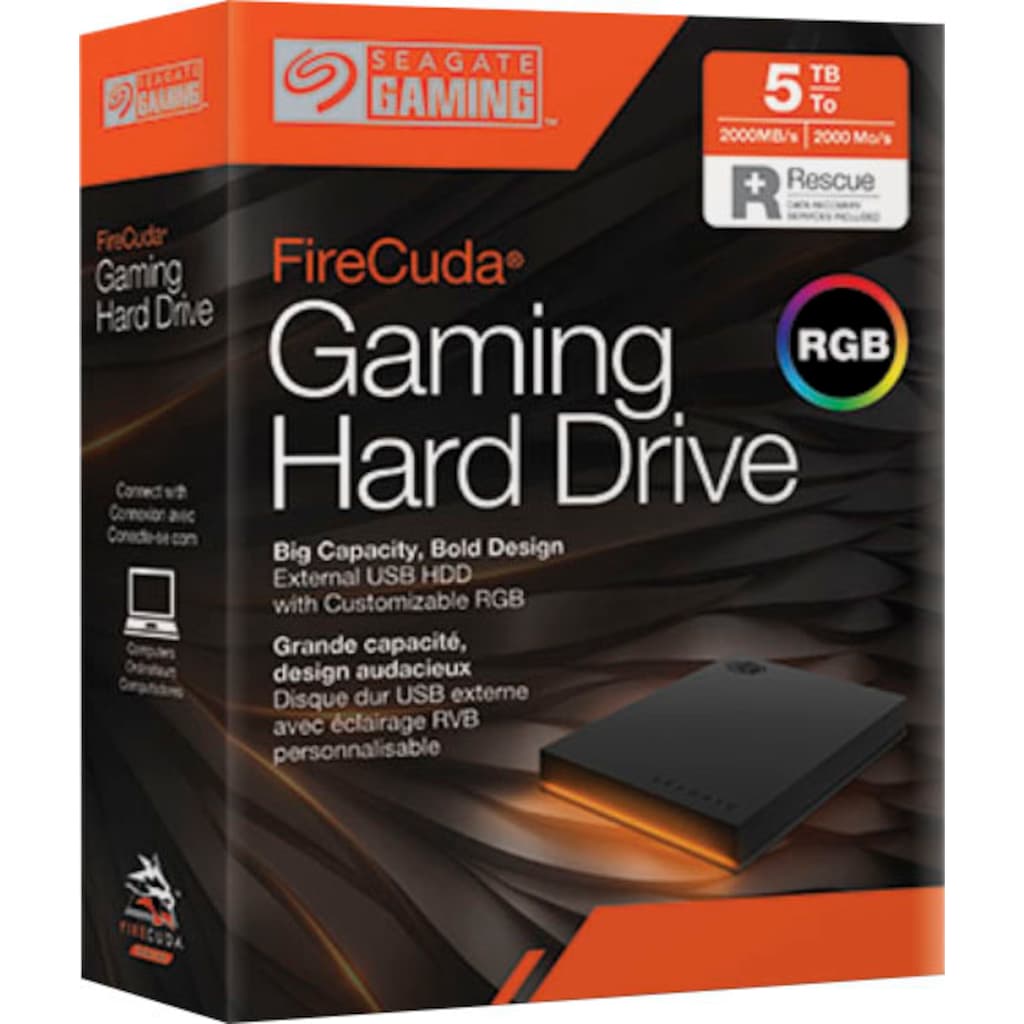 Seagate externe HDD-Festplatte »FireCuda Gaming HDD«, Anschluss USB