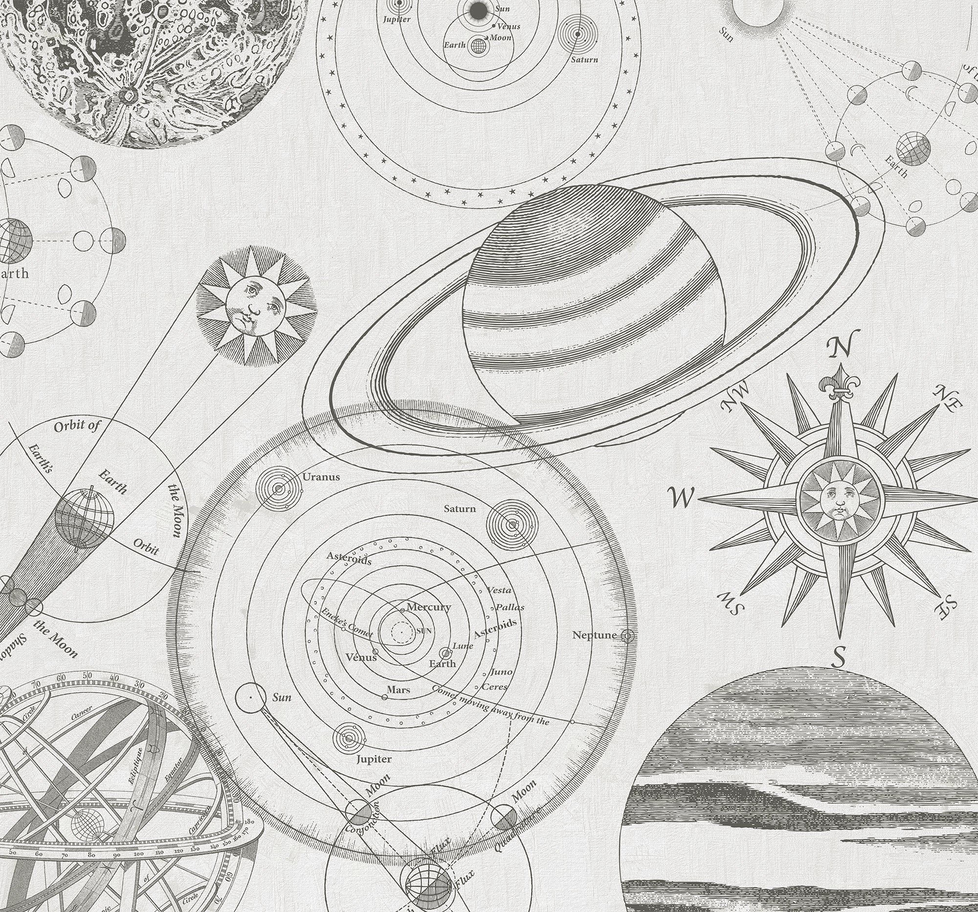 Komar Vliestapete »Cosmos Sketch«, bestellen (Breite cm online Höhe) x 300x280