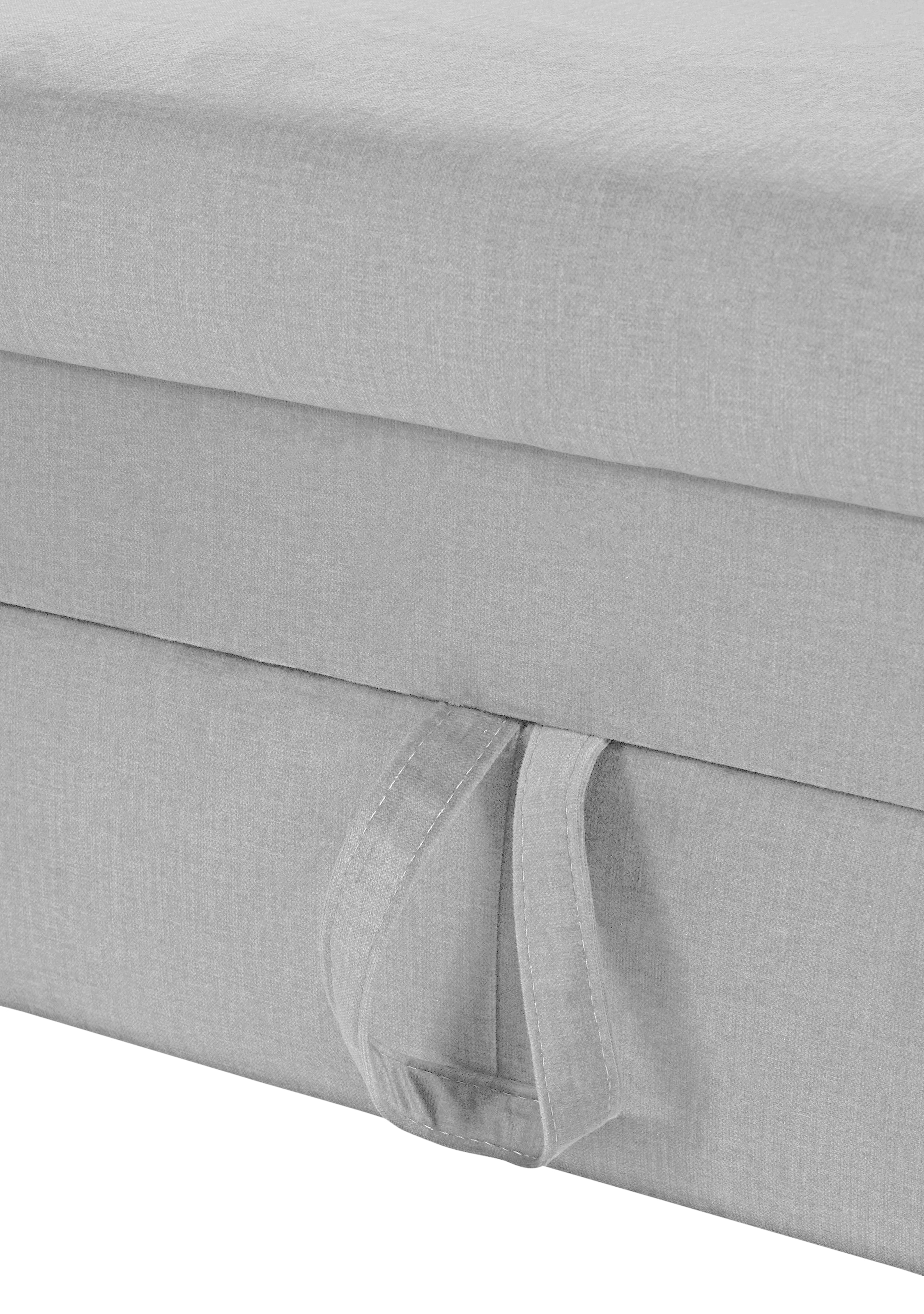 COTTA Ecksofa »Morven L-Form mit Kopfteilverstellung«, wahlweise mit Bettfunktion, Bettkasten & Wireless-Charger