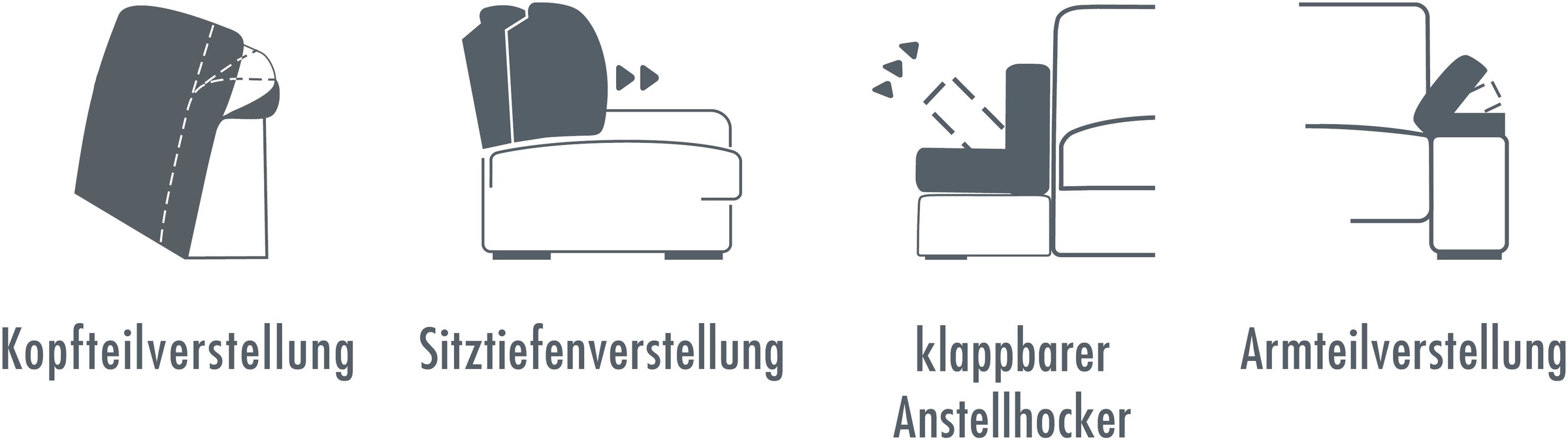 Die PlanBar Ecksofa »MP-IN20126 L-Form mit Kaltschaum-Polsterung«, mit Kopfteilverstellung, optional Sitztiefen- & Armteilverstellung