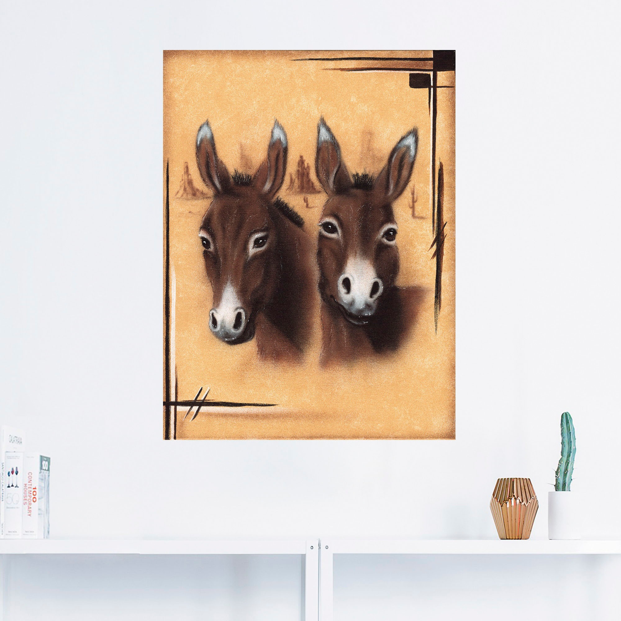 Artland Wandbild »Esel«, Esel Bilder, (1 St.), als Alubild, Leinwandbild, Wandaufkleber oder Poster in versch. Größen