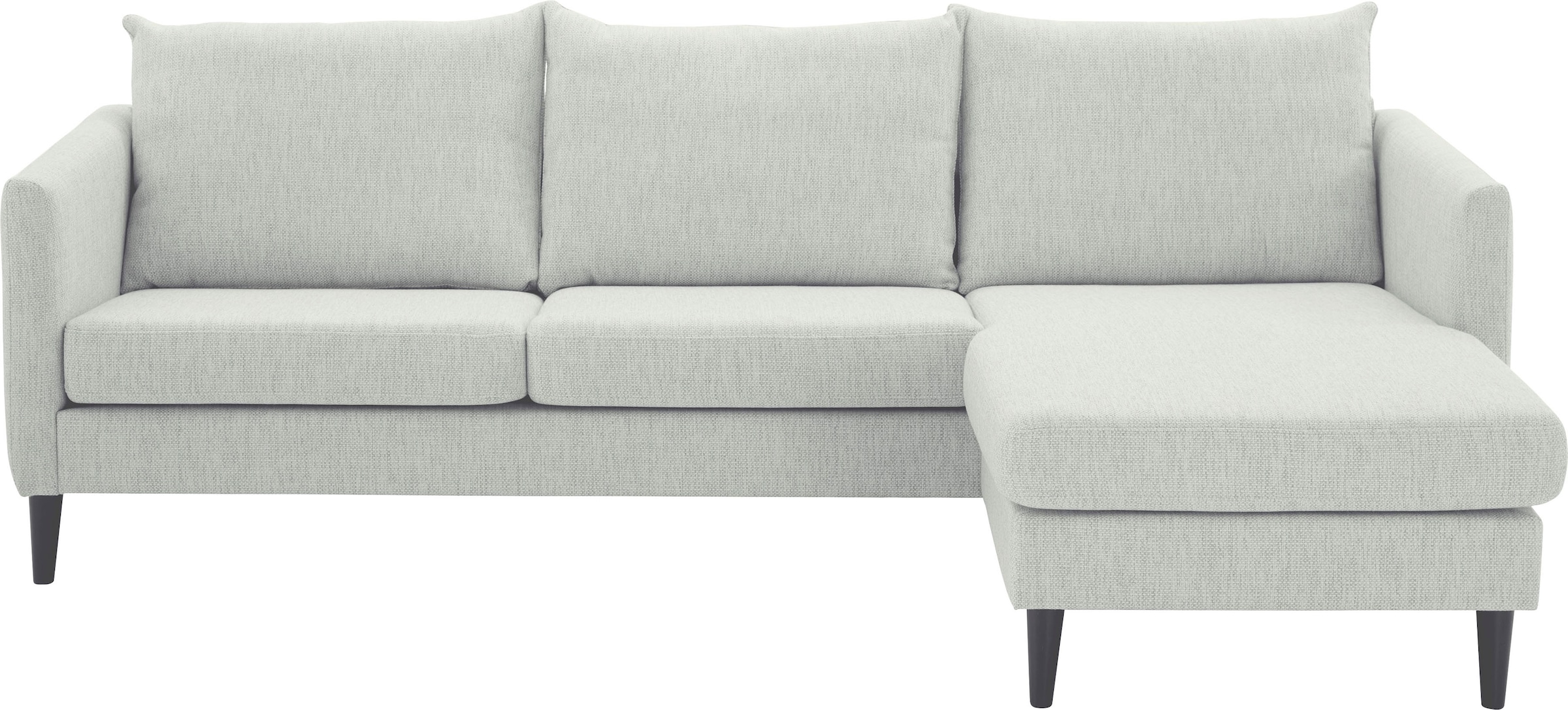 ATLANTIC home collection Ecksofa »Rekvik L-Form«, mit Wellenunterfederung, Ottomane beidseitig montierbar