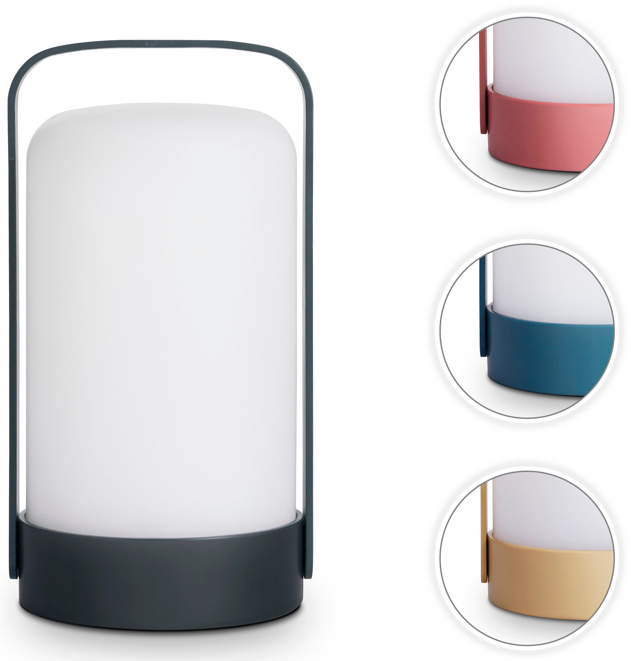 Paco Home Tischleuchte »ISA«, Outdoor Schalter Für Aufladbar Tischlampe Balkon online Ohne kaufen Außen Retro LED