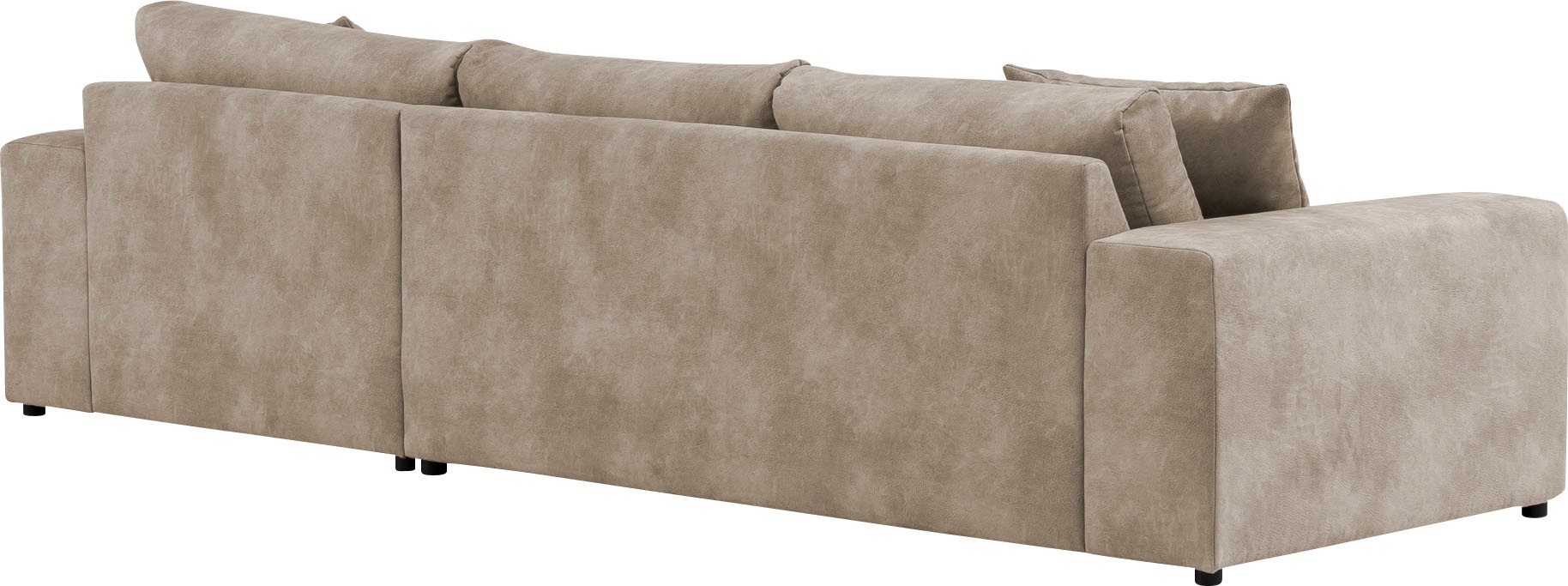 andas Ecksofa »SLEETLAND XXL in Samtvelours oder Vintage-Leder-Optik, L-Form,«, besonders groß und bequem