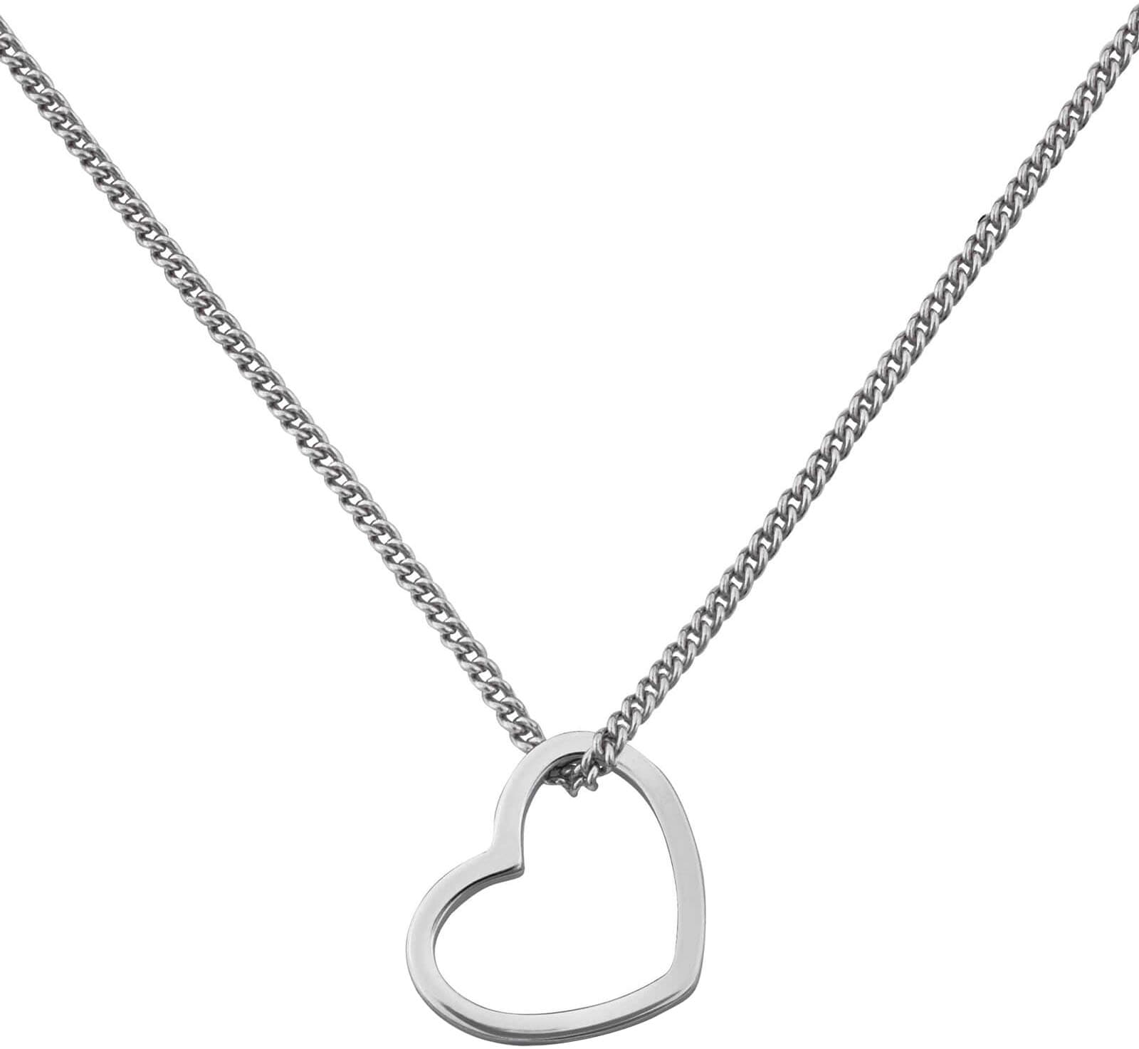 Bild von modabilé Kette mit Anhänger »Schmuck Geschenk Silber 925 Halsschmuck Halskette Heart Herz«, (inkl. Putztuch)