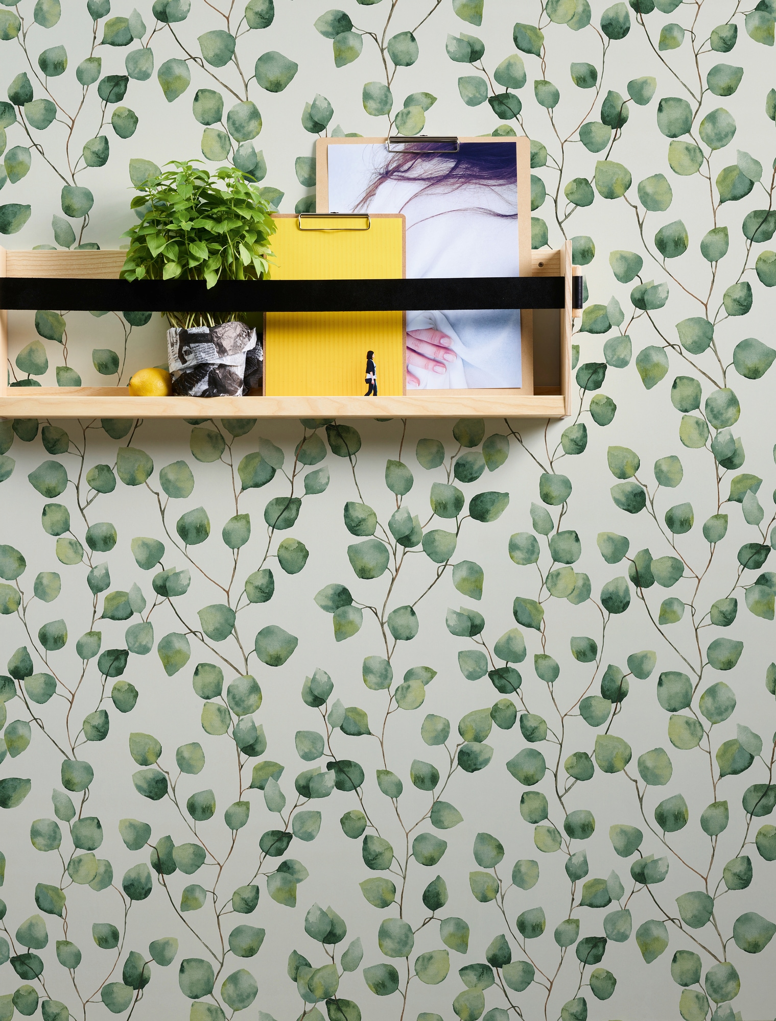 A.S. Création Vliestapete »Greenery mit Blätter Motiv«, floral-botanisch-Wald, Tapete Blumen Tapeten Wohnzimmer Schlafzimmer Küche Flur Design Optik
