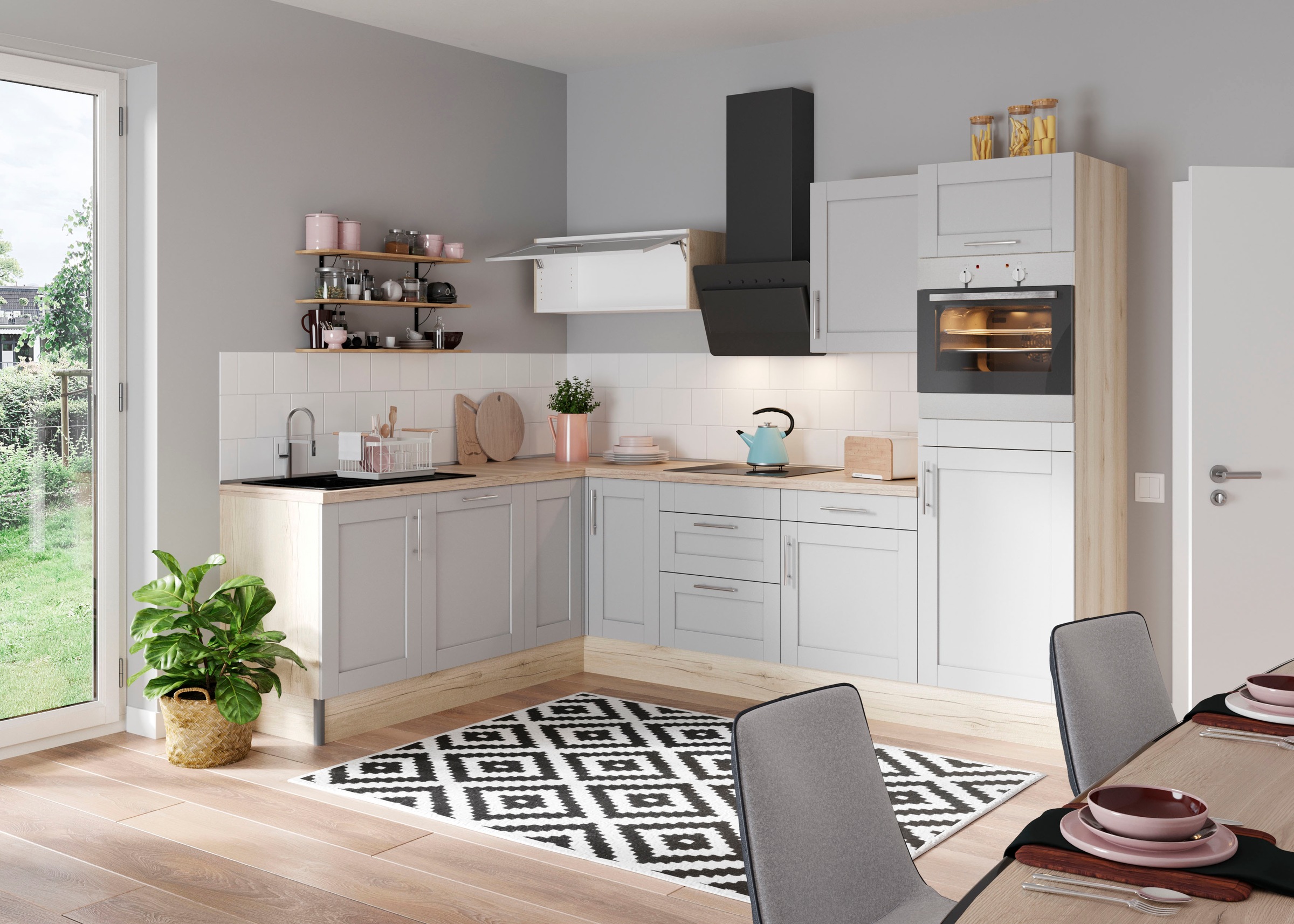 OPTIFIT Küche »Ahus«, 200 x 270 cm breit, wahlweise mit E-Geräten, Soft  Close Funktion online bestellen