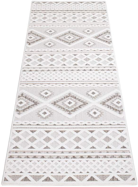 Carpet City Teppich »In-& Outdoorteppich Santorini 435, 3D-Effekt, Boho-Look«, rechteckig, 5 mm Höhe, Wetterfest & UV-beständig für Terrasse, Balkon, Küche, Flur