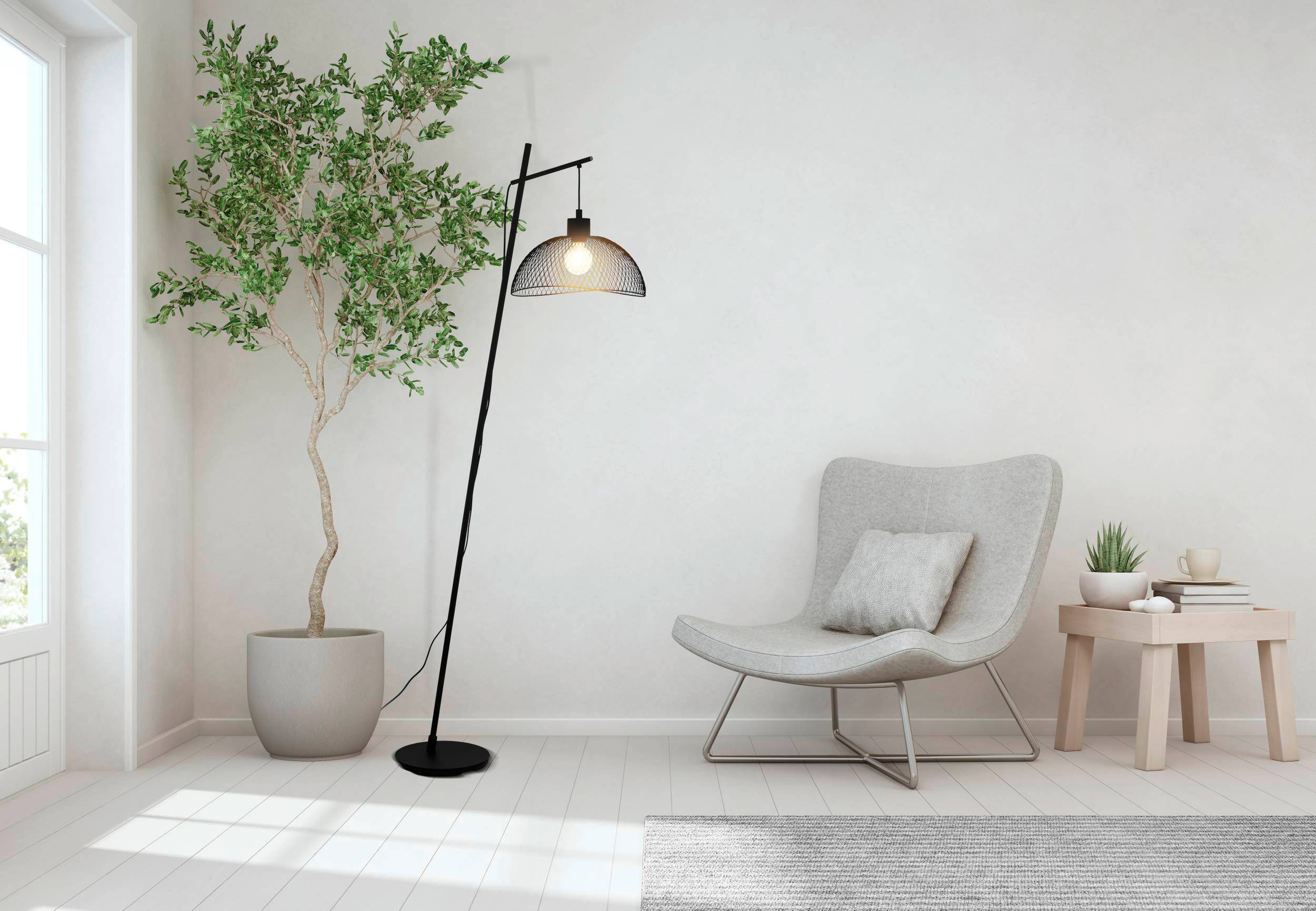 EGLO Stehlampe »Pompeya«, 1 flammig, Leuchtmittel E27   ohne Leuchtmittel, günstig online kaufen