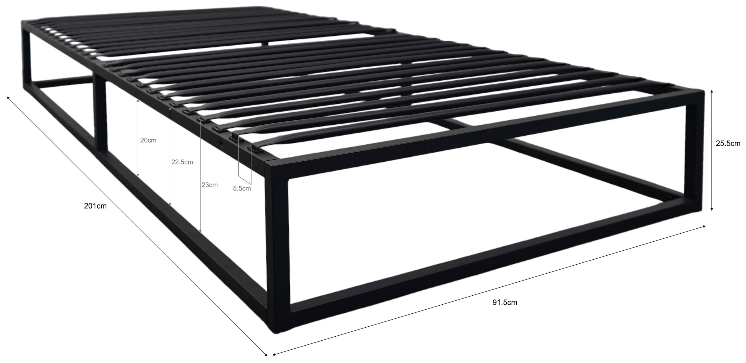 OTTO home Metallbett »Stockholm in 3 Breiten Bestseller Otto´s Choice« mit 26 Lattenrosten für den perfekten Schutz deiner Matratze,  Moderner Bettrahmen Bett Schlafzimmer Bettgestell Massiv