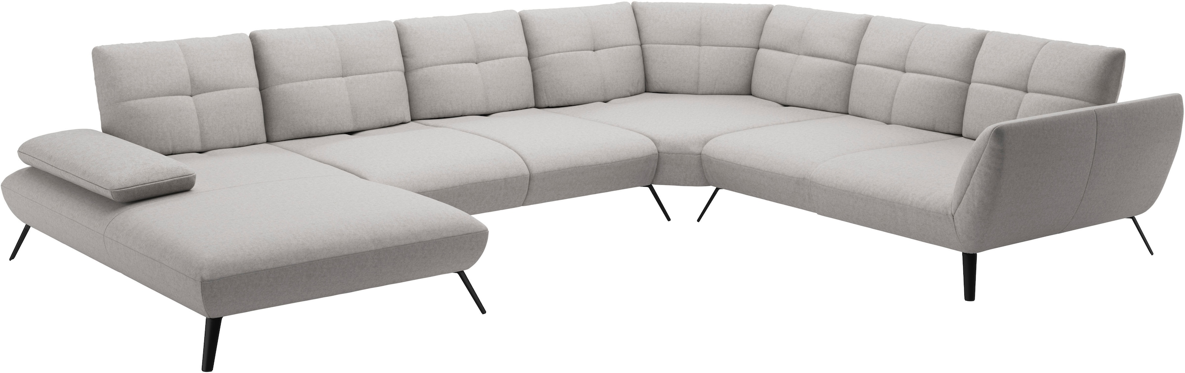 OTTO home Wohnlandschaft »Mikado U-Form« inkl. Sitztiefenverstellung und Armteilverstellung