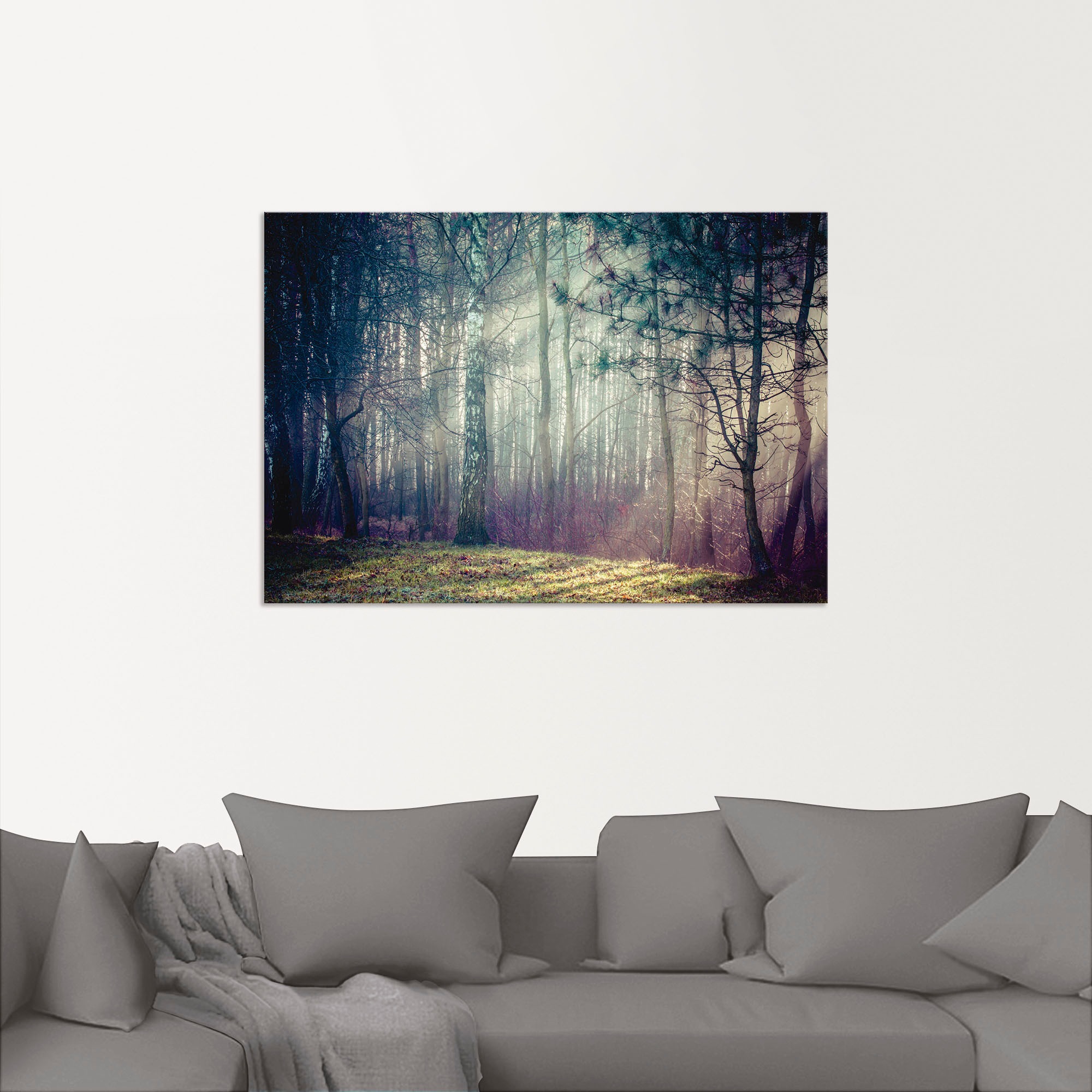 Artland Wandbild »Sonnenstrahlen im Wald« Waldbilder 1 Stk. tlg. als Alubil günstig online kaufen