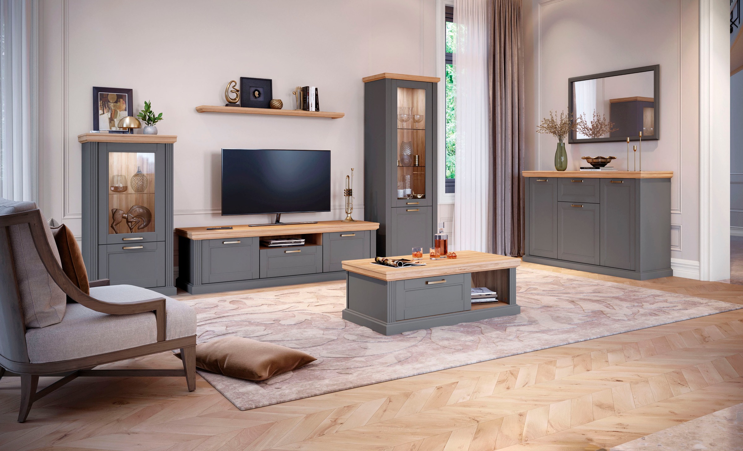 Home affaire TV-Board »Tara«, Fernsehtisch, UV-Lack für hohe Farbbrillianz, mit Soft-Close-Funktion